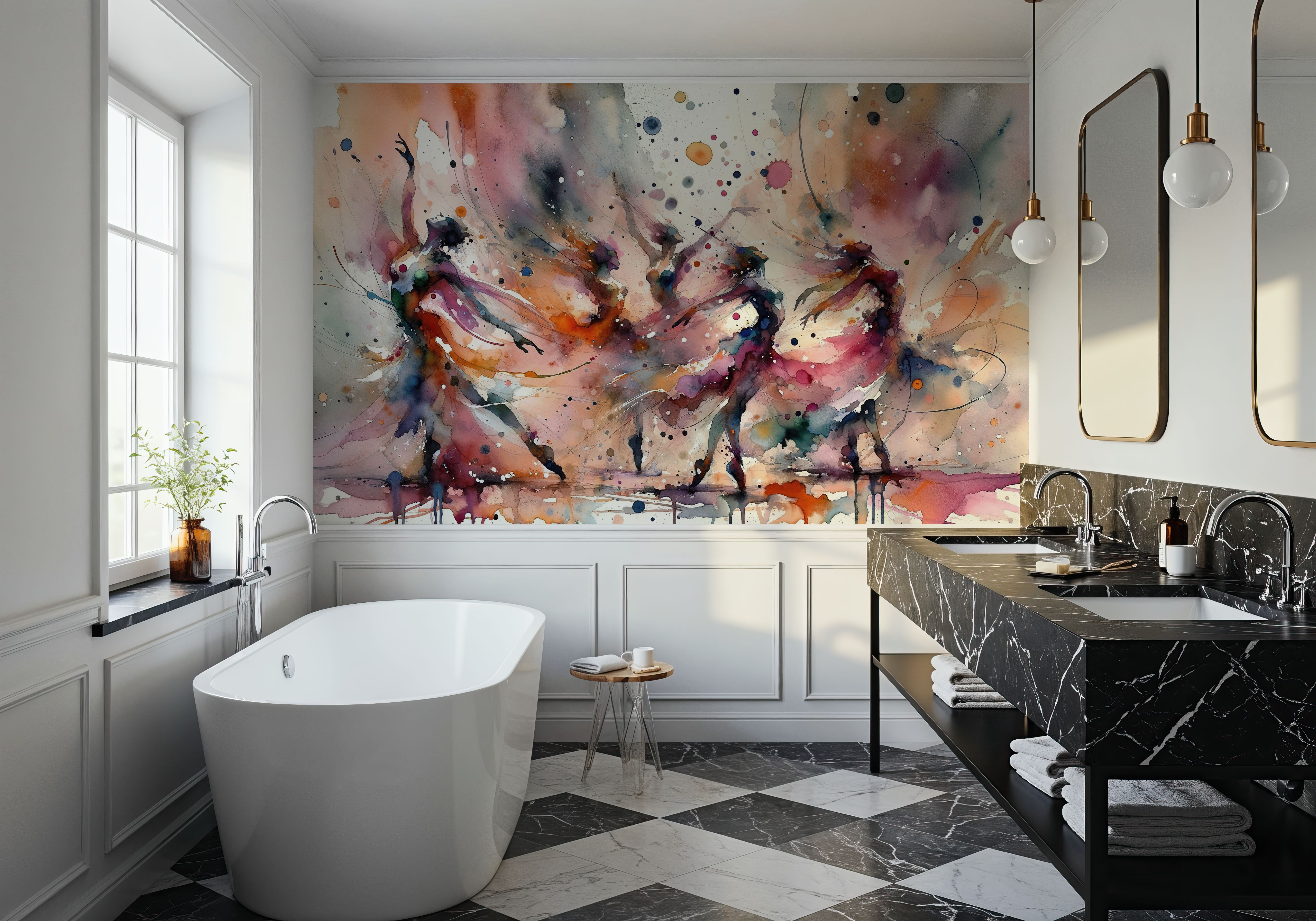 Dancers in Vibrant Colors