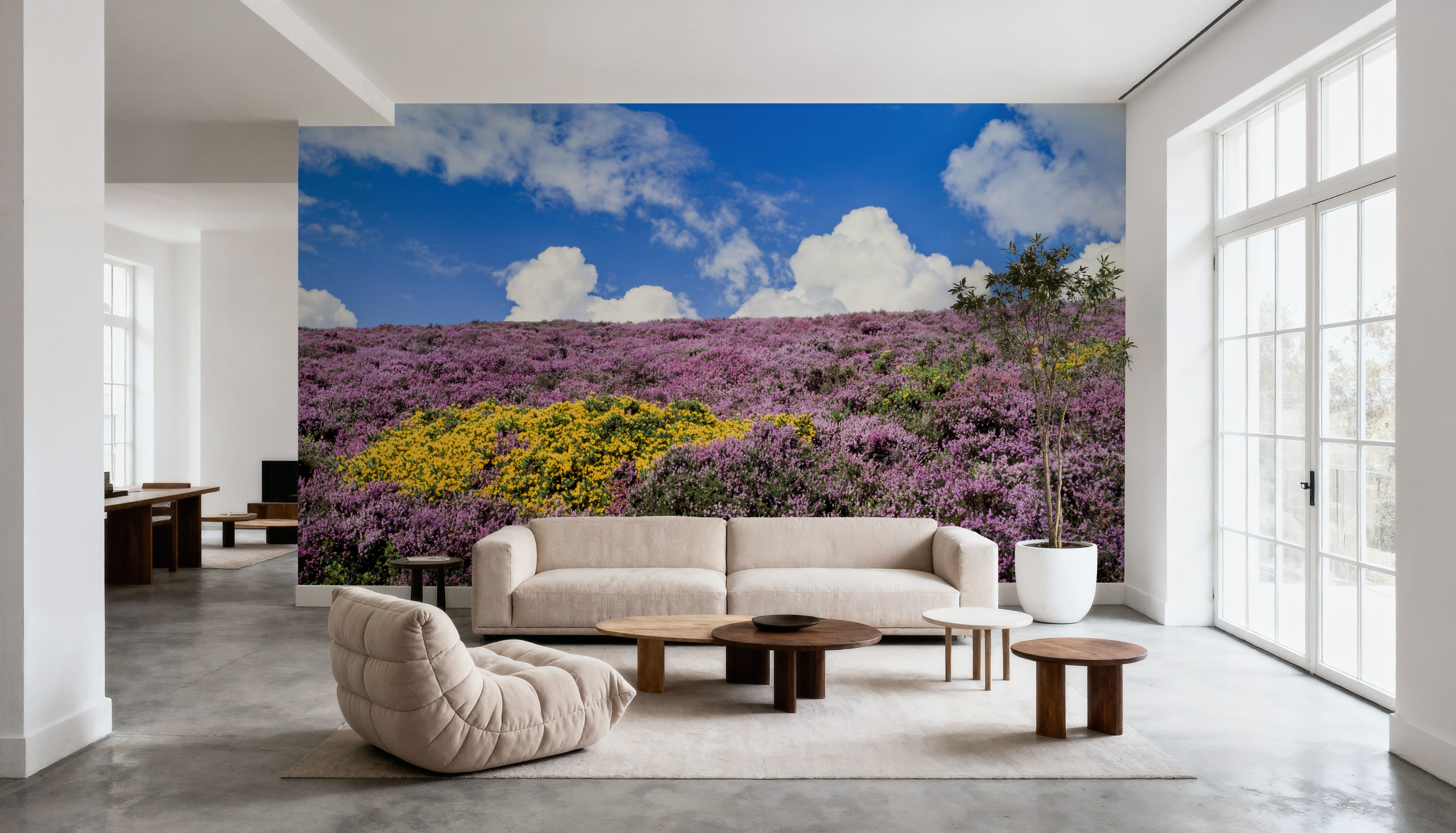 Blooming Heather Horizon, Wallpaper
