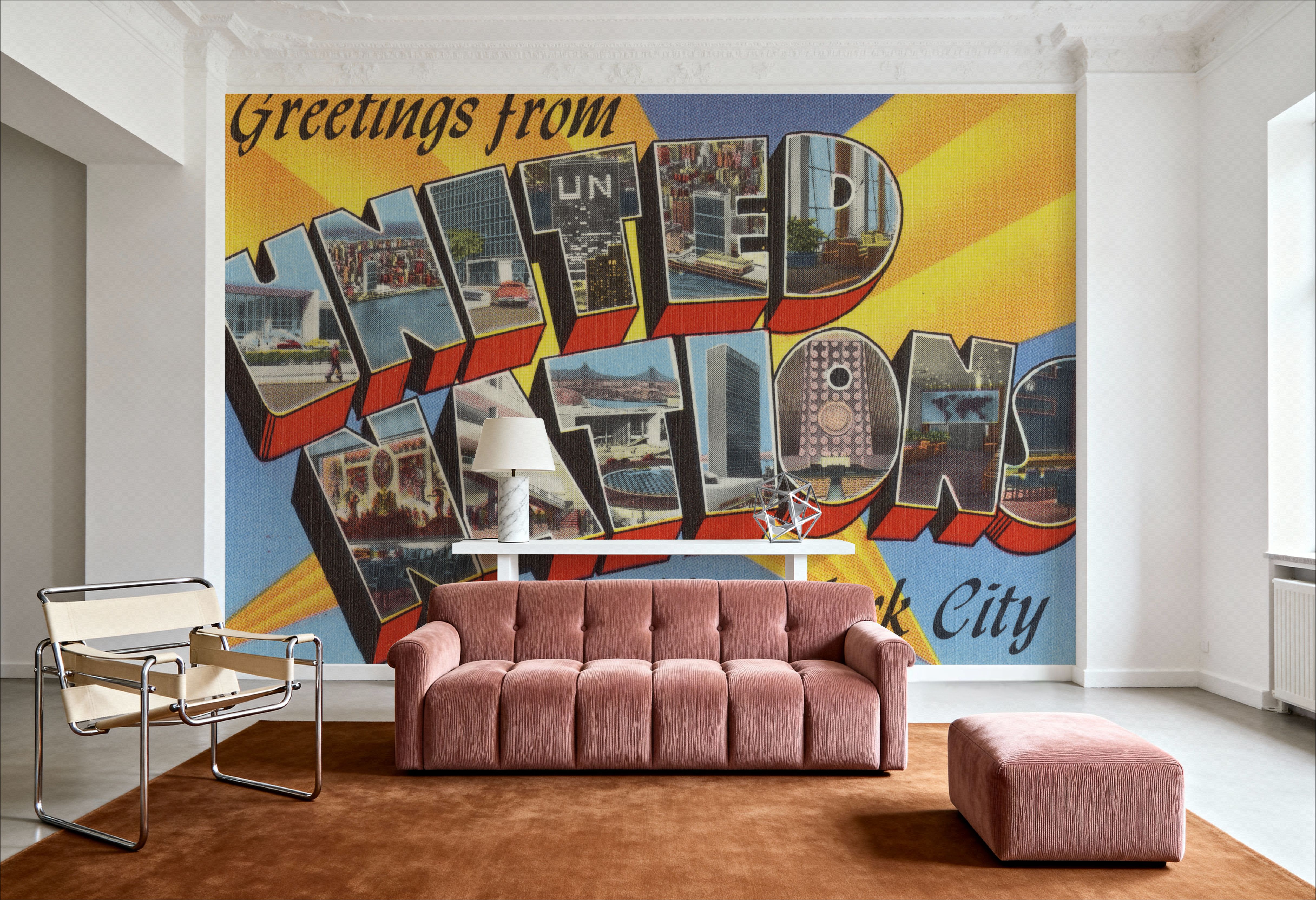 Greetings from the UN - Screenprint Postcard