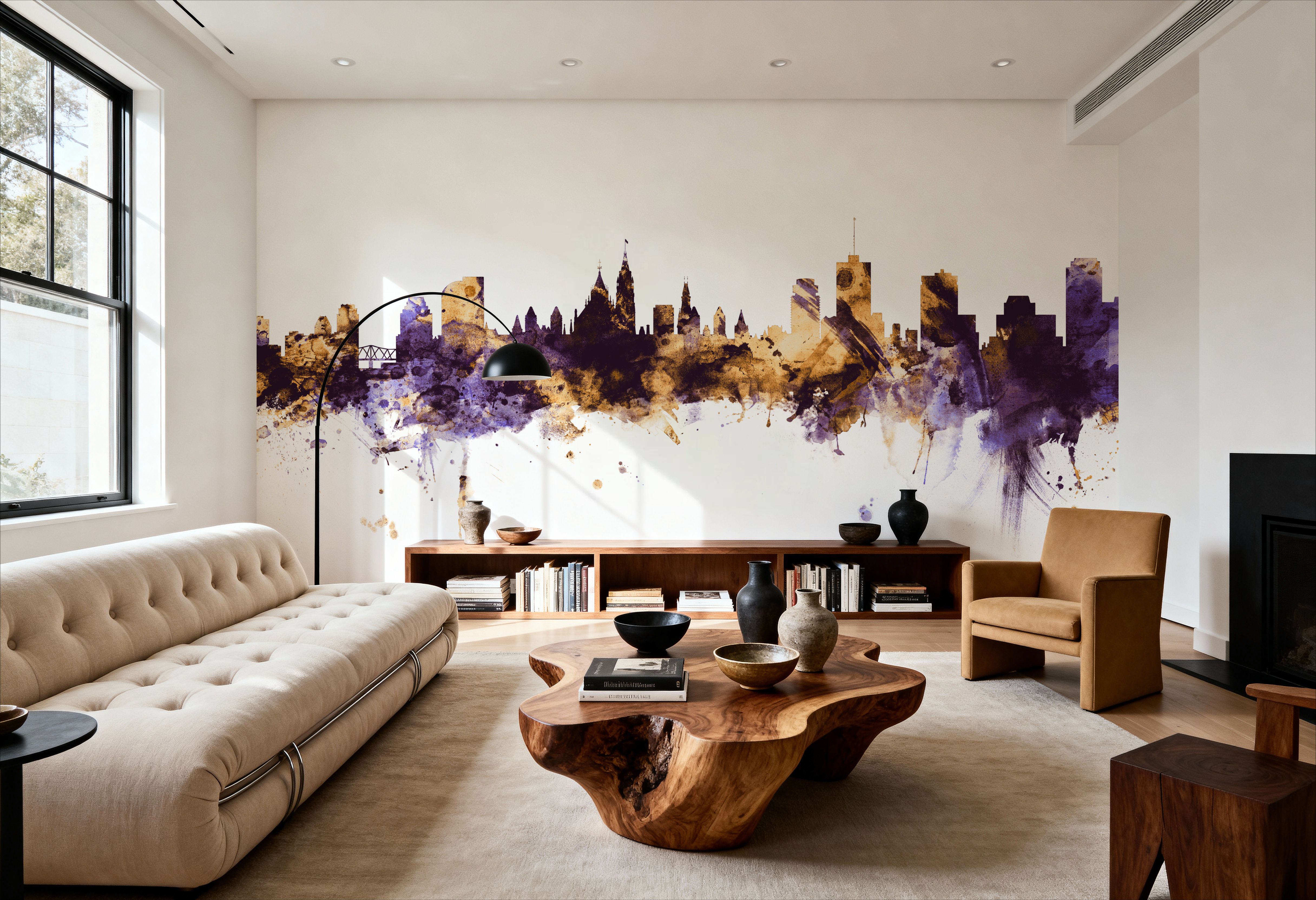 Ottowa Canada Skyline Purple & Gold