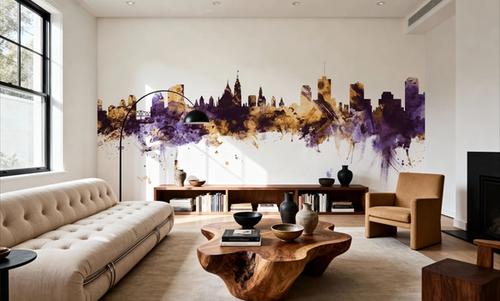 Ottowa Canada Skyline Purple & Gold