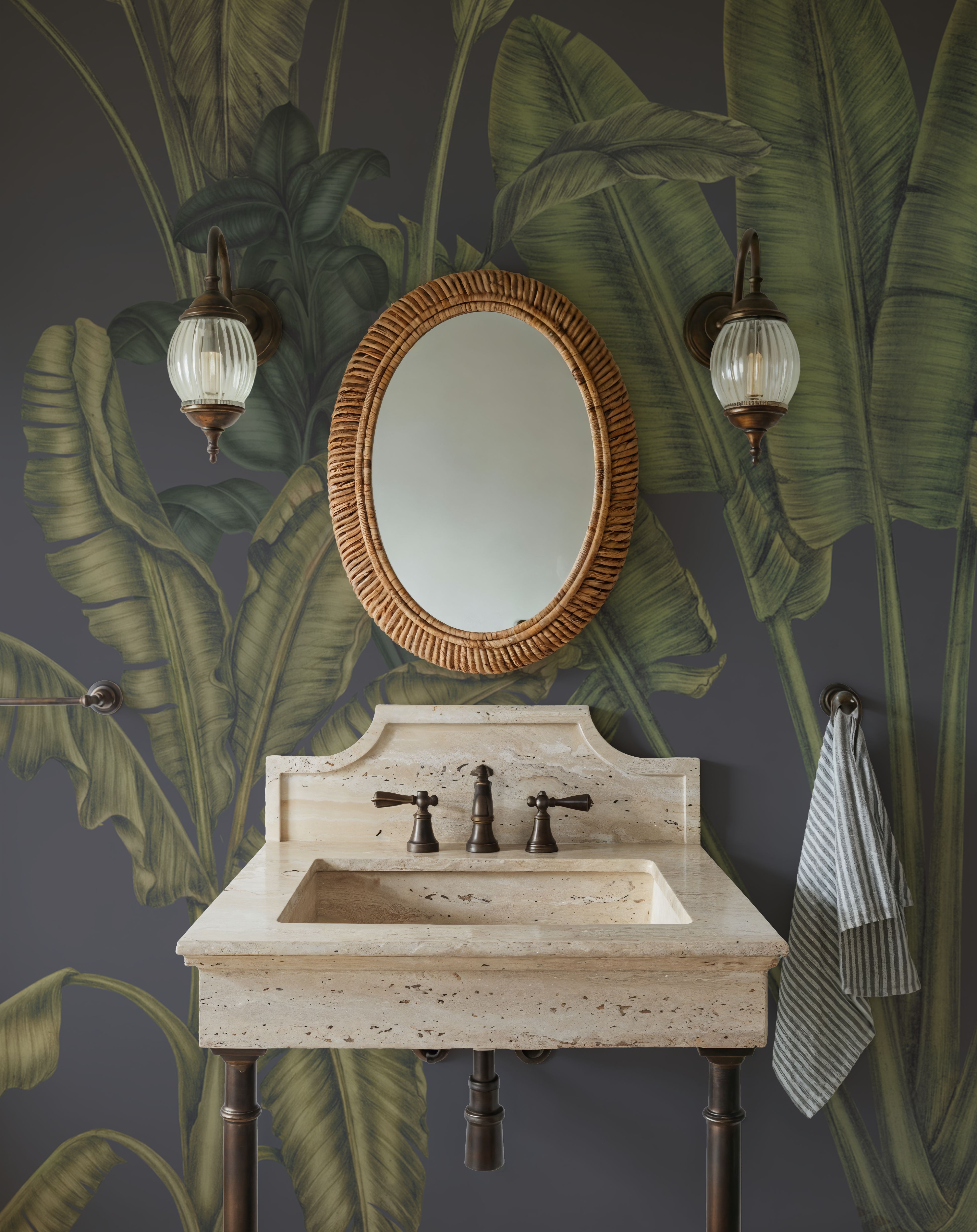 Banana Grove, Foggy Blue, Tapeten