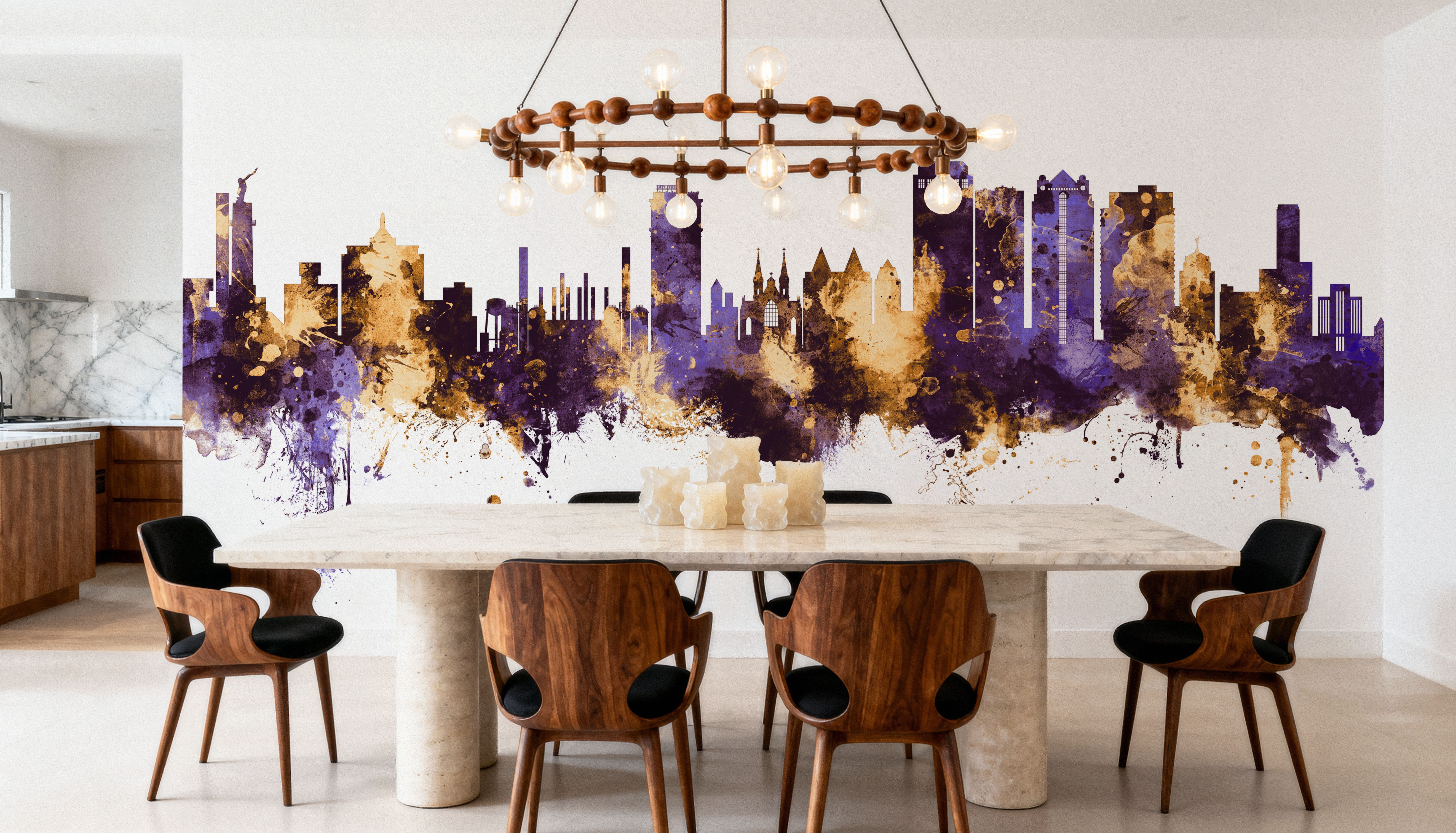 Birmingham Alabama Skyline Purple & Gold