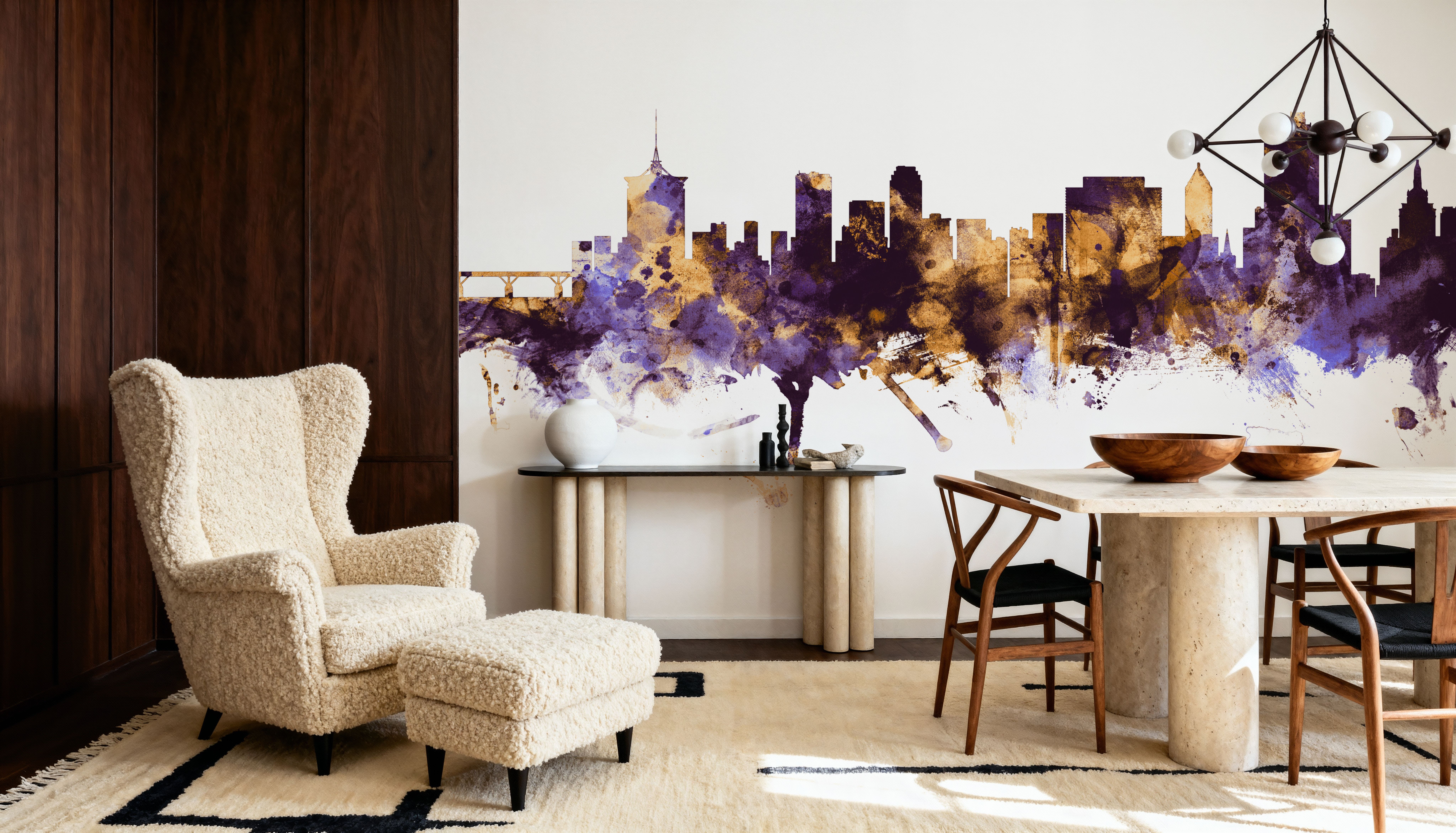 Tulsa Oklahoma Skyline Purple & Gold