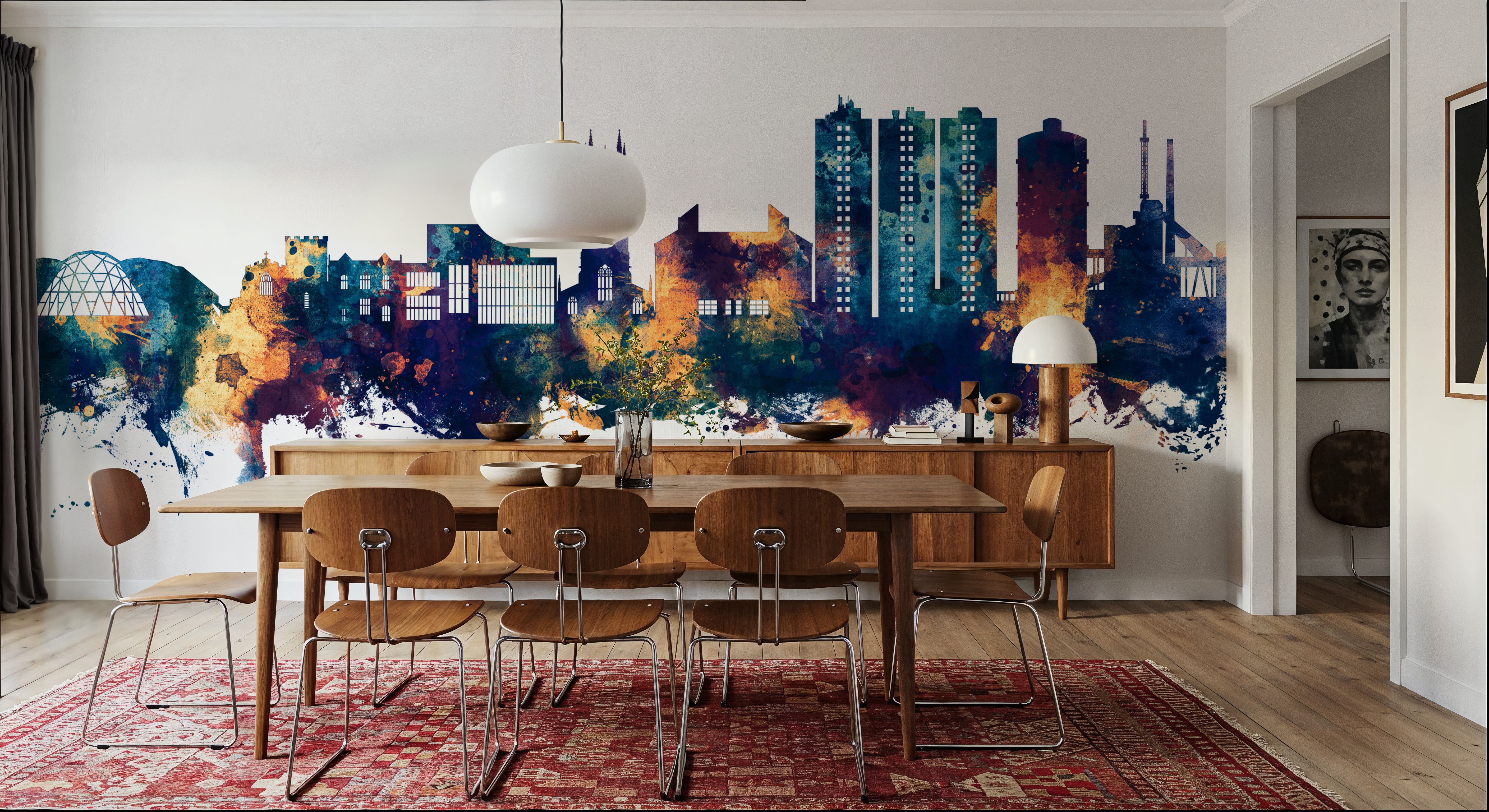 Scunthorpe England Skyline Blue & Bronze