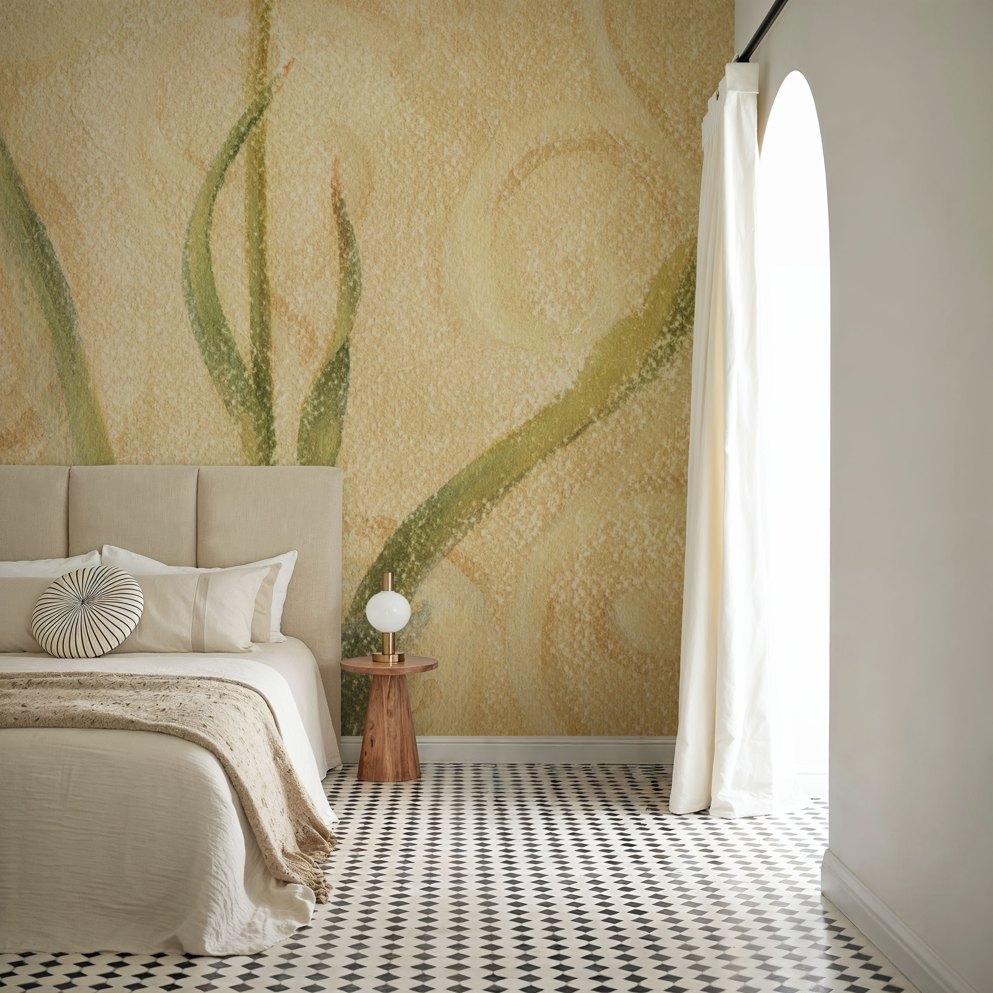 Vintage Tulip in Glass Vase