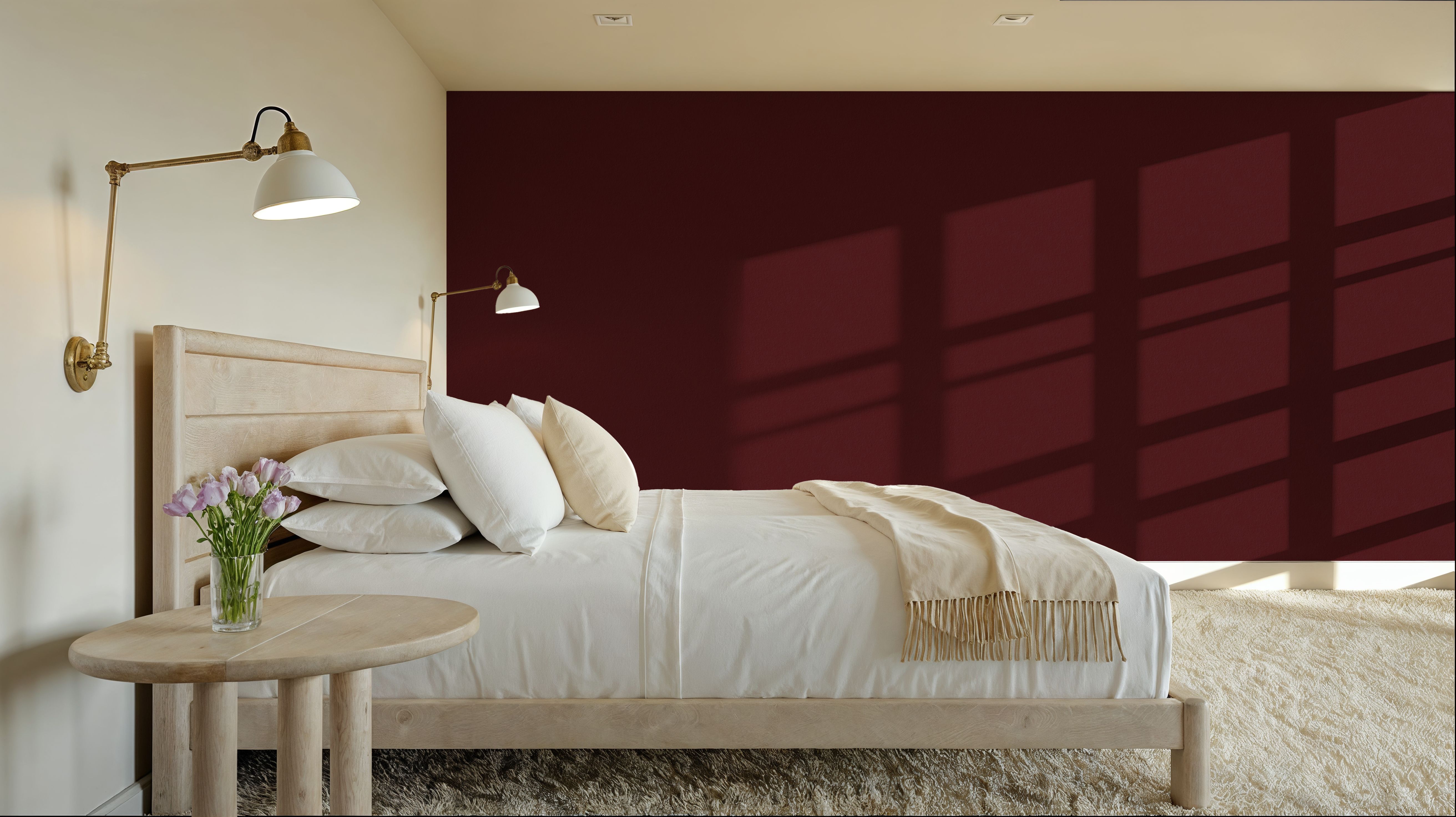 Faux Sand Stucco Finish, Burgundy