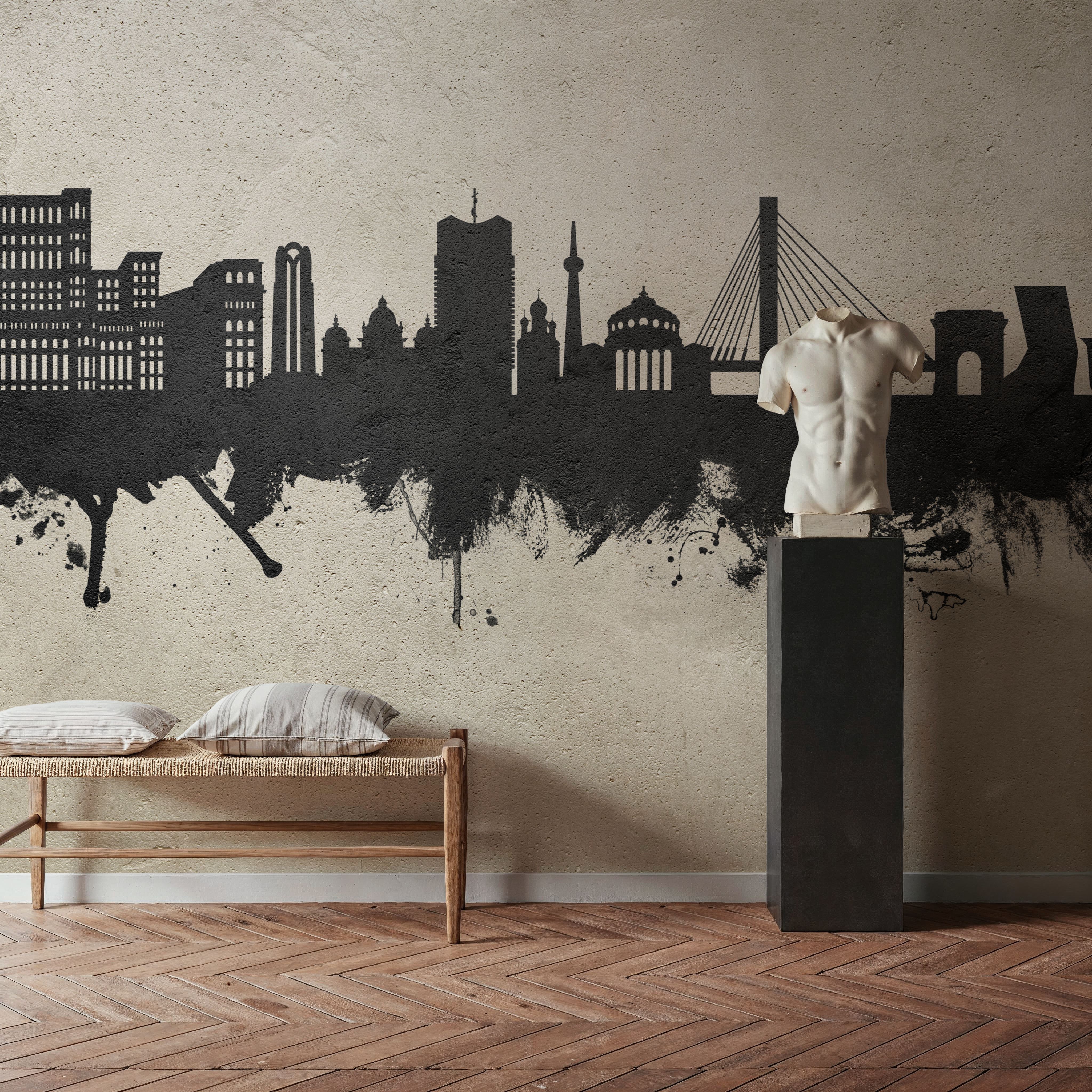 Bucharest Romania Skyline Concrete