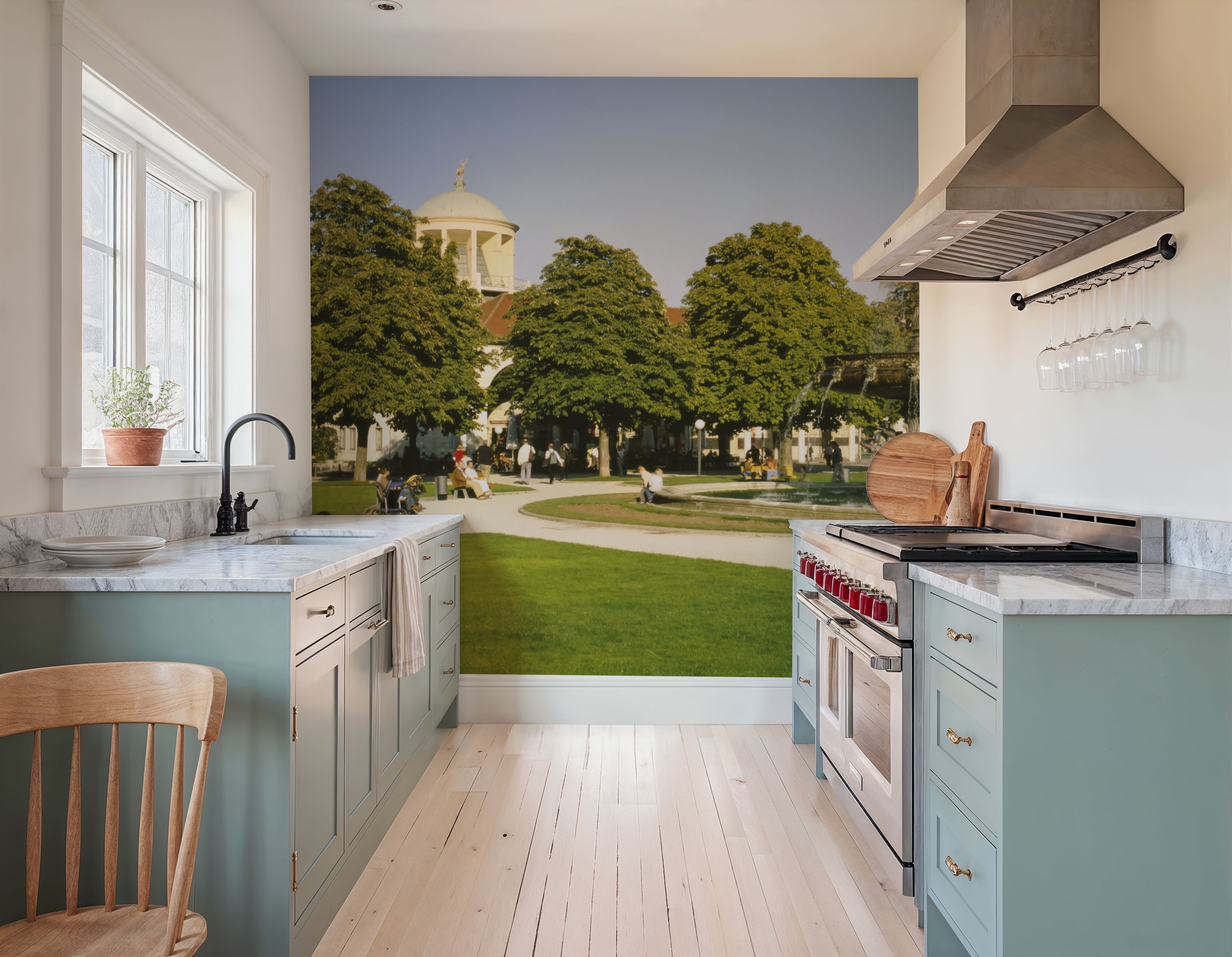 Wall Mural - Central Park Promenade - Dining Room - Wallism UK - Premium, Textured or Peel & Stick