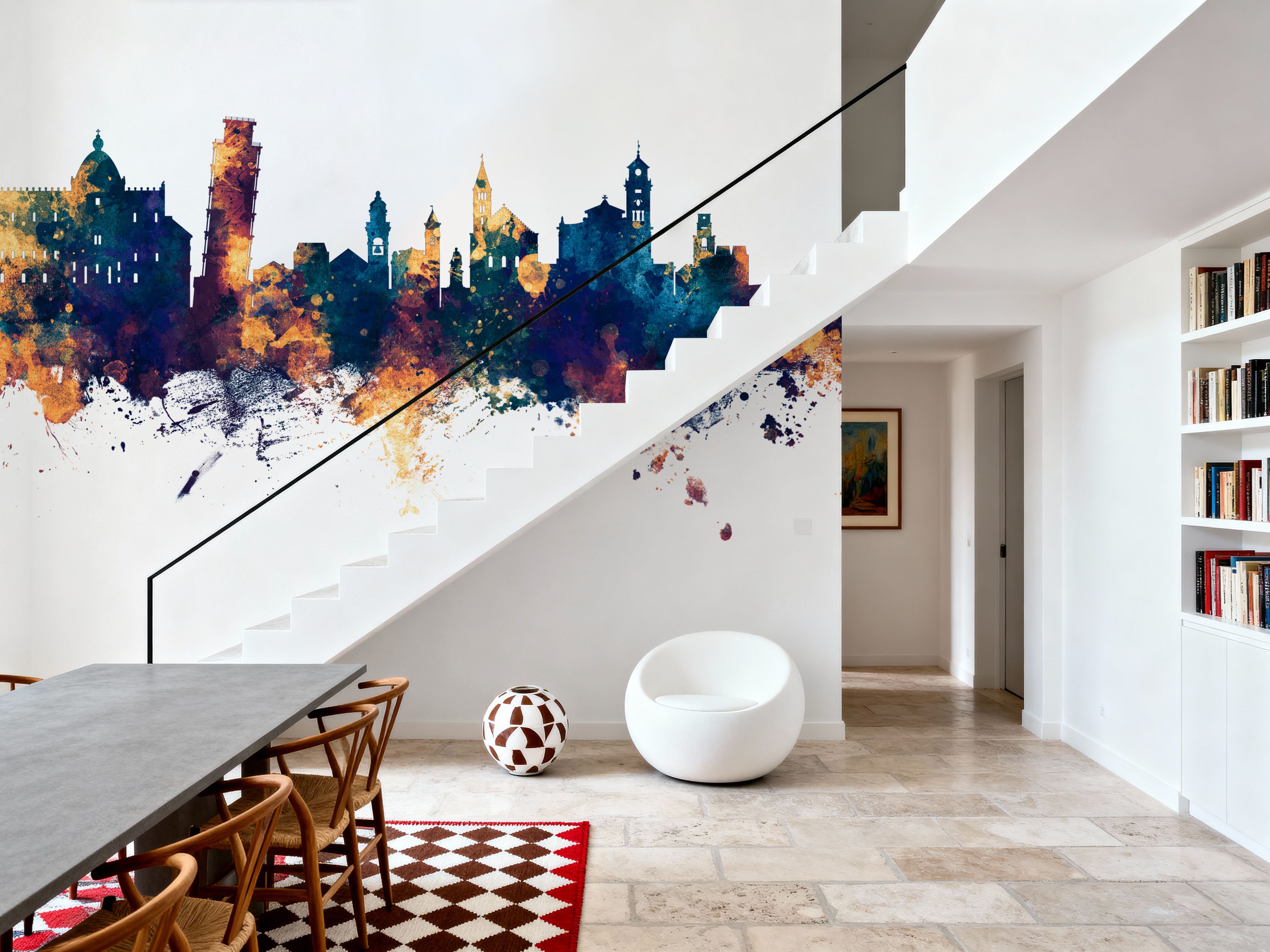 Pisa Italy Skyline Blue & Bronze