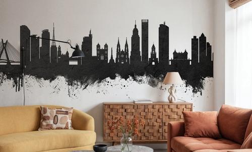 São Paulo Brazil Skyline Black & White