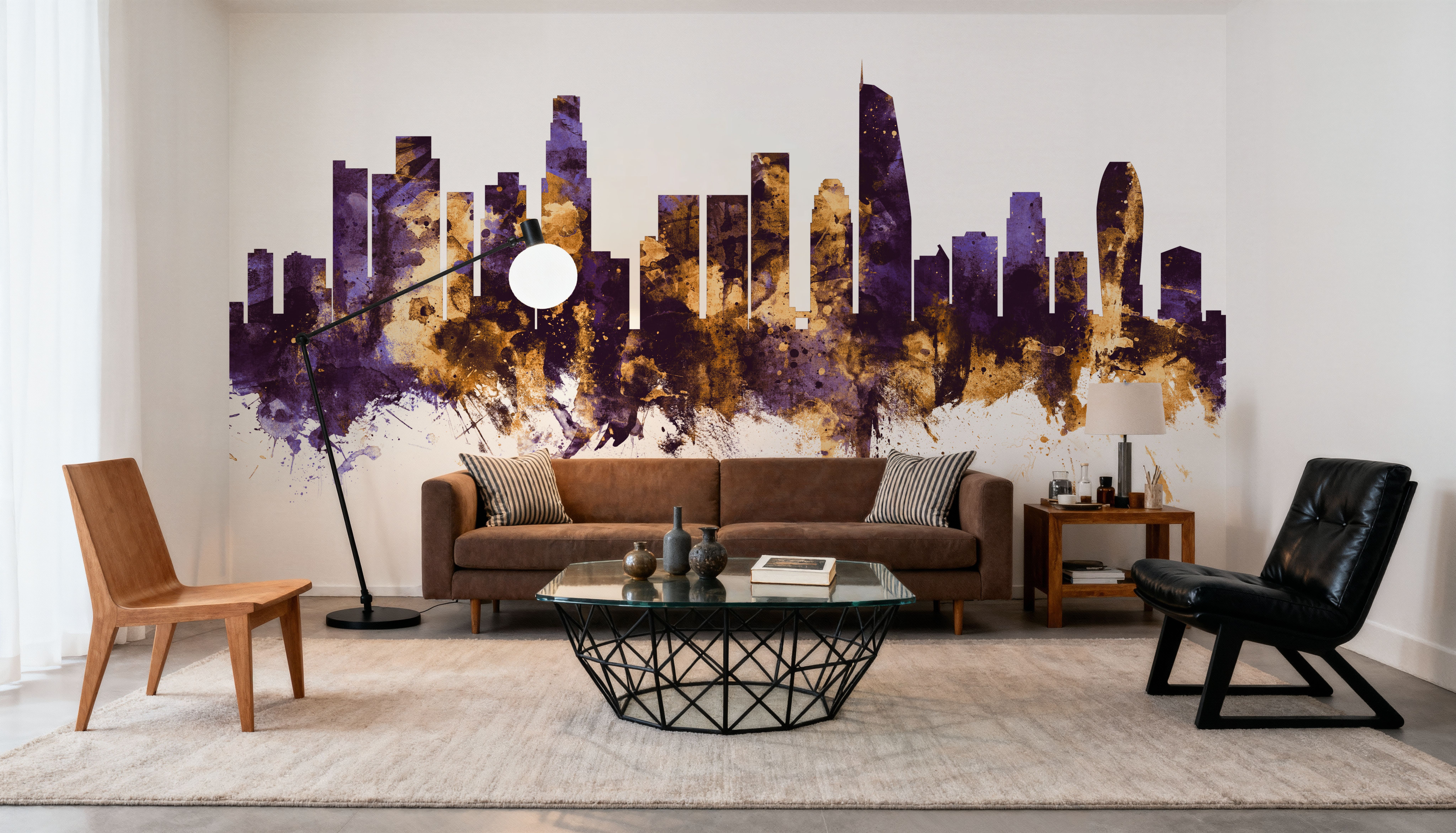 Los Angeles Skyline Purple & Gold