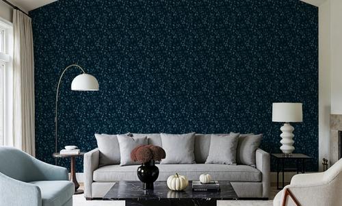Rosehips, Teal on Midnight