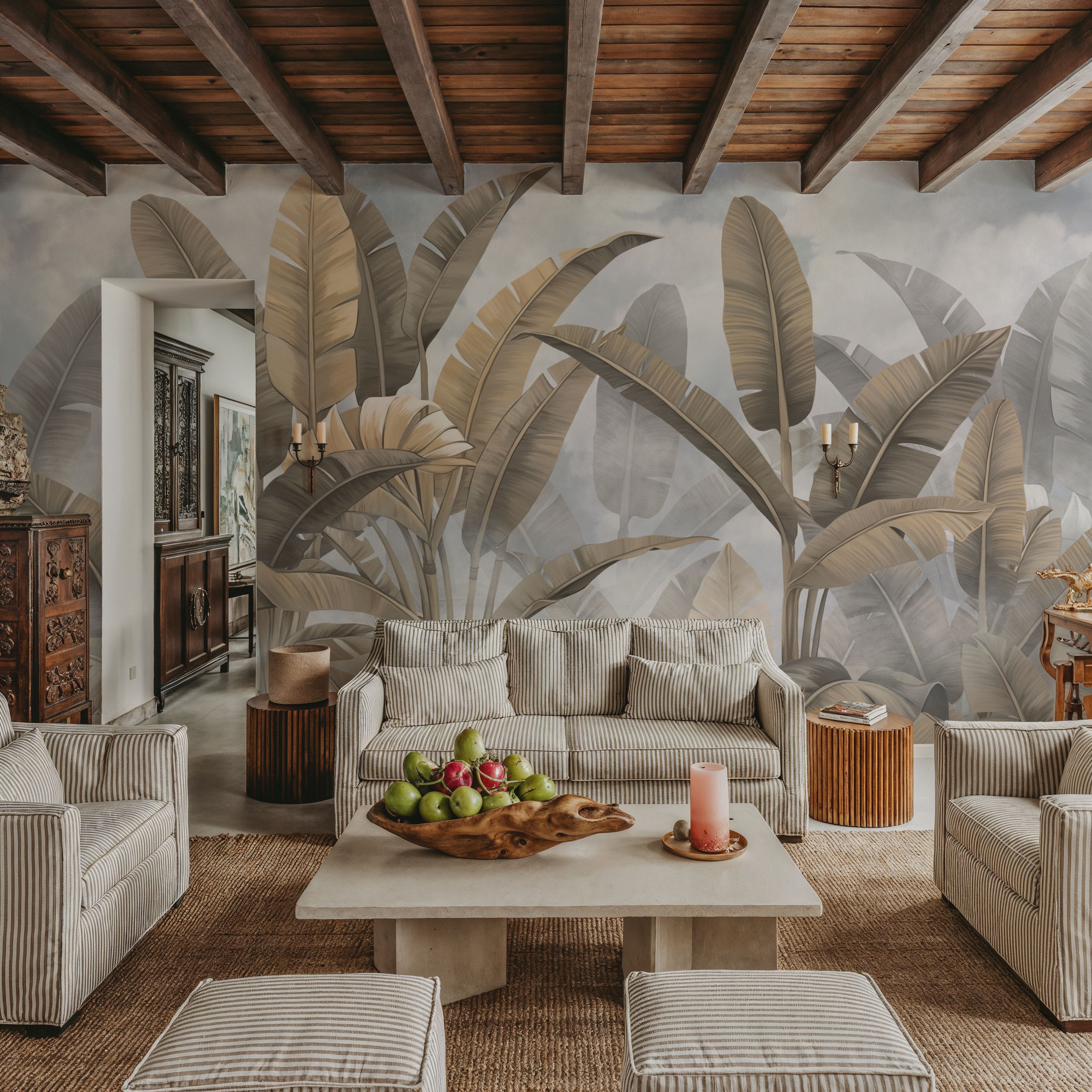 Banana Palms, Beige
