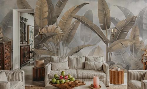 Banana Palms, Beige