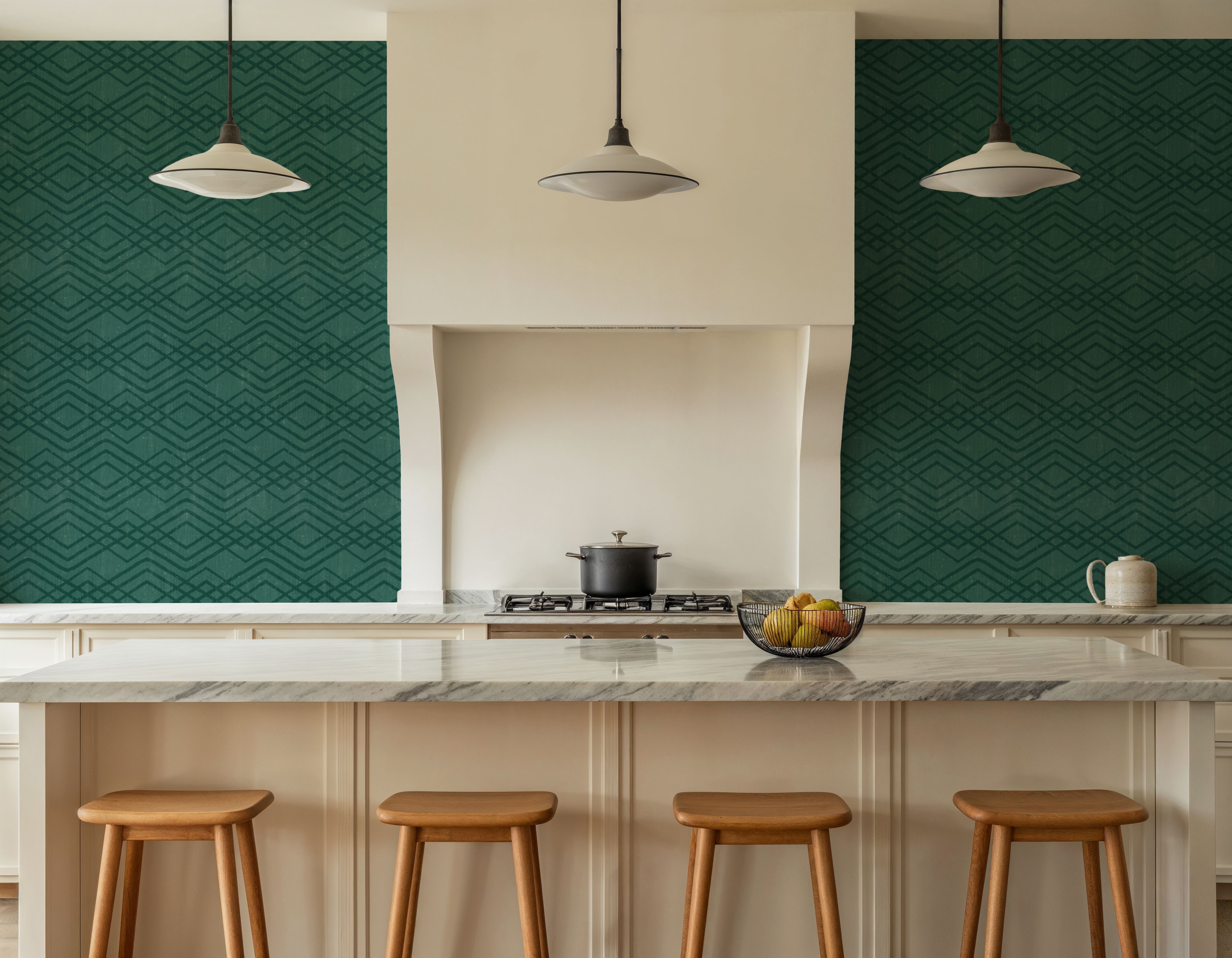 Woodland Waves Tropical Green