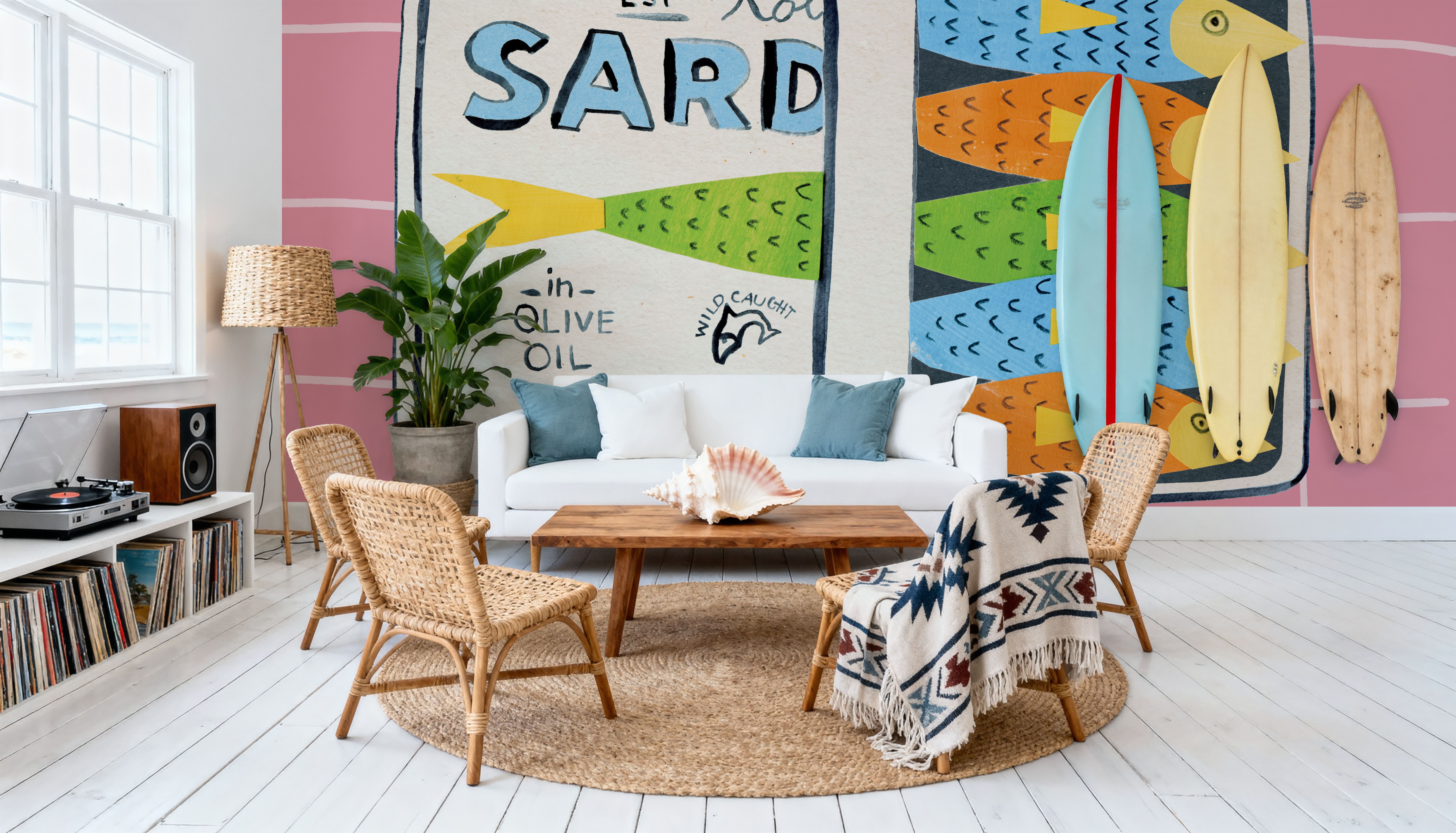 Sardine Tin I, Papel pintado