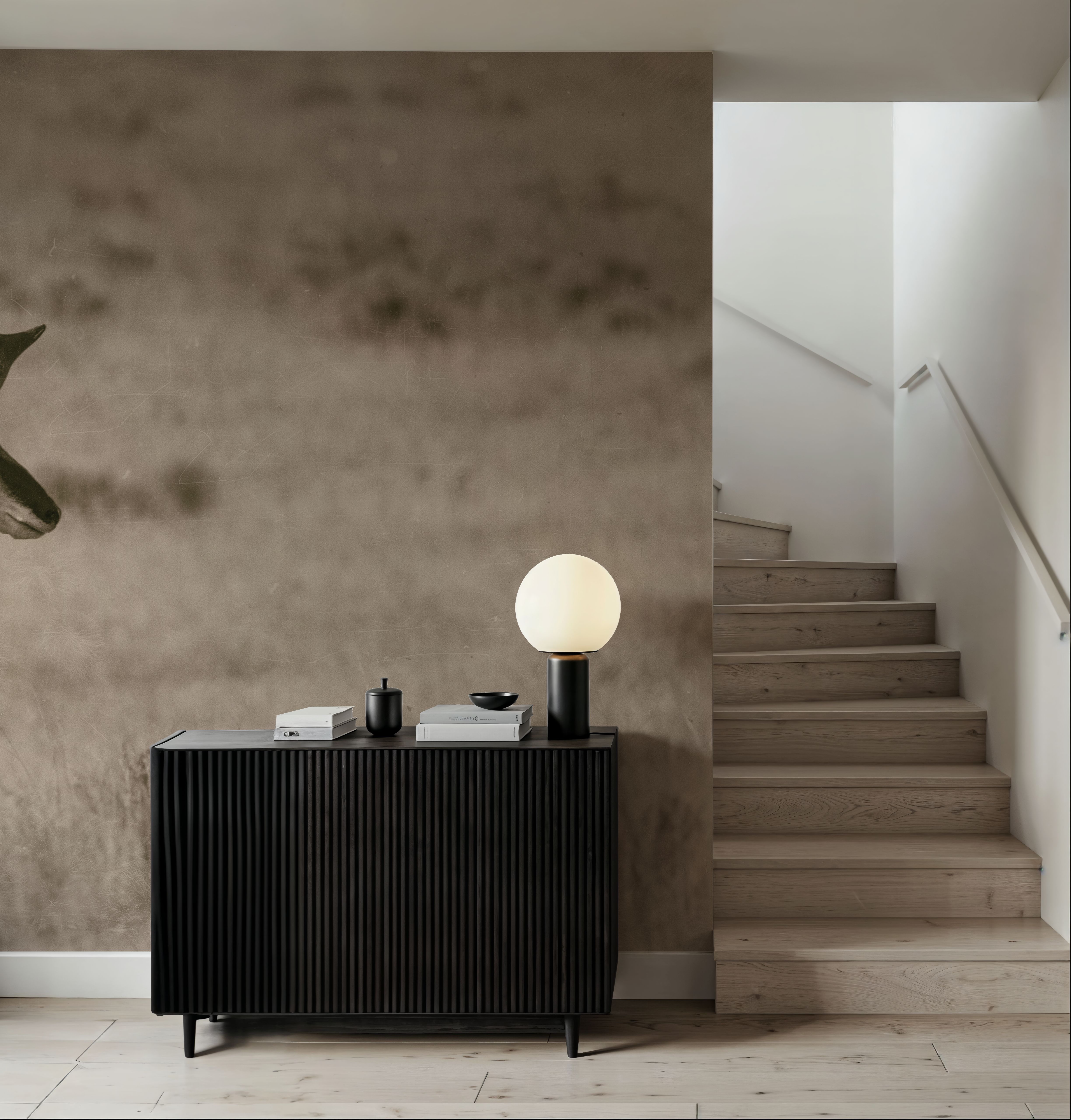 Wall Mural - Pronghorn Summer - Rural Landscapes mural wallpaper - Brown - Bedroom - Wallism UK - Premium, Textured or Peel & Stick