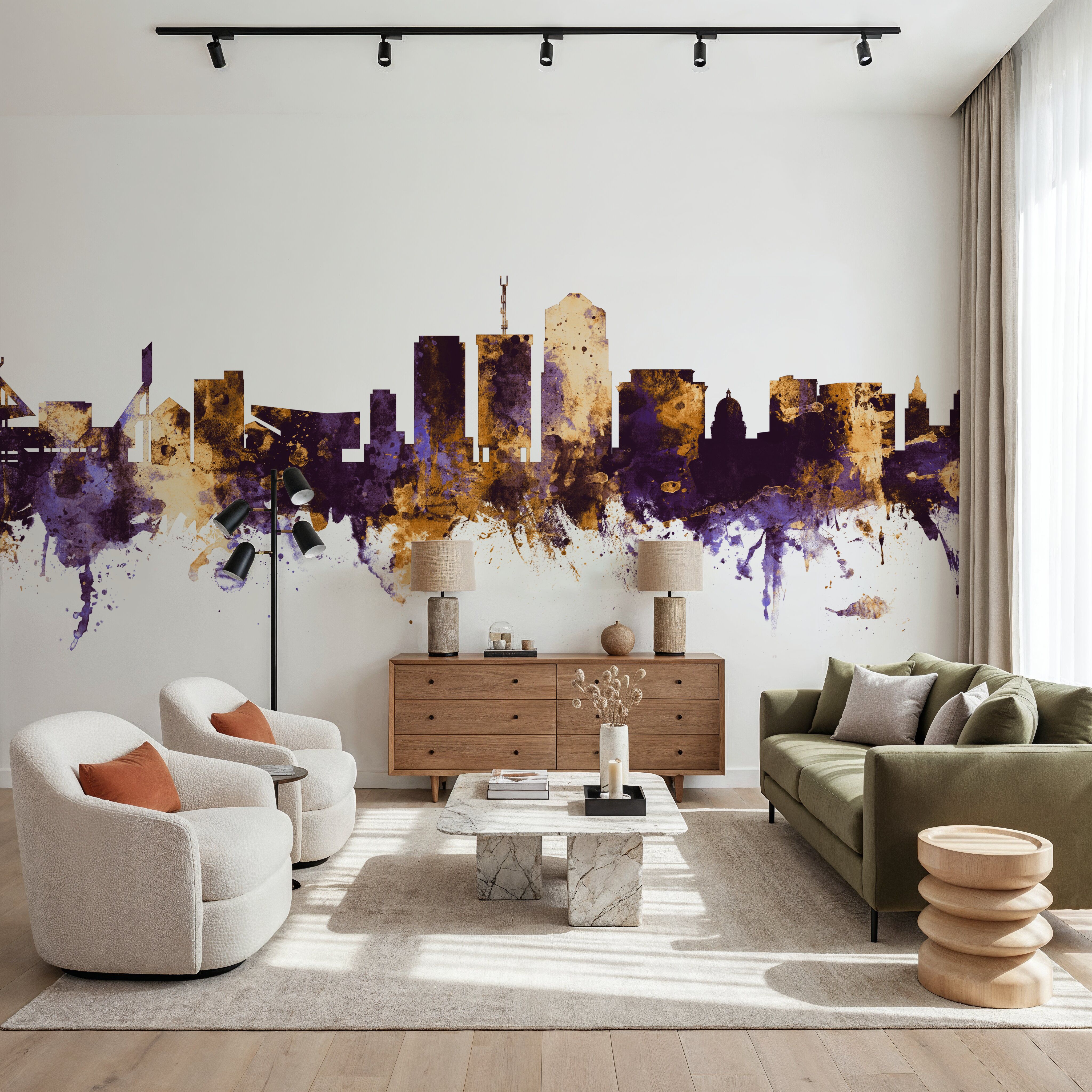 Tucson Arizona Skyline Purple & Gold