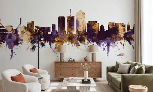 Tucson Arizona Skyline Purple & Gold