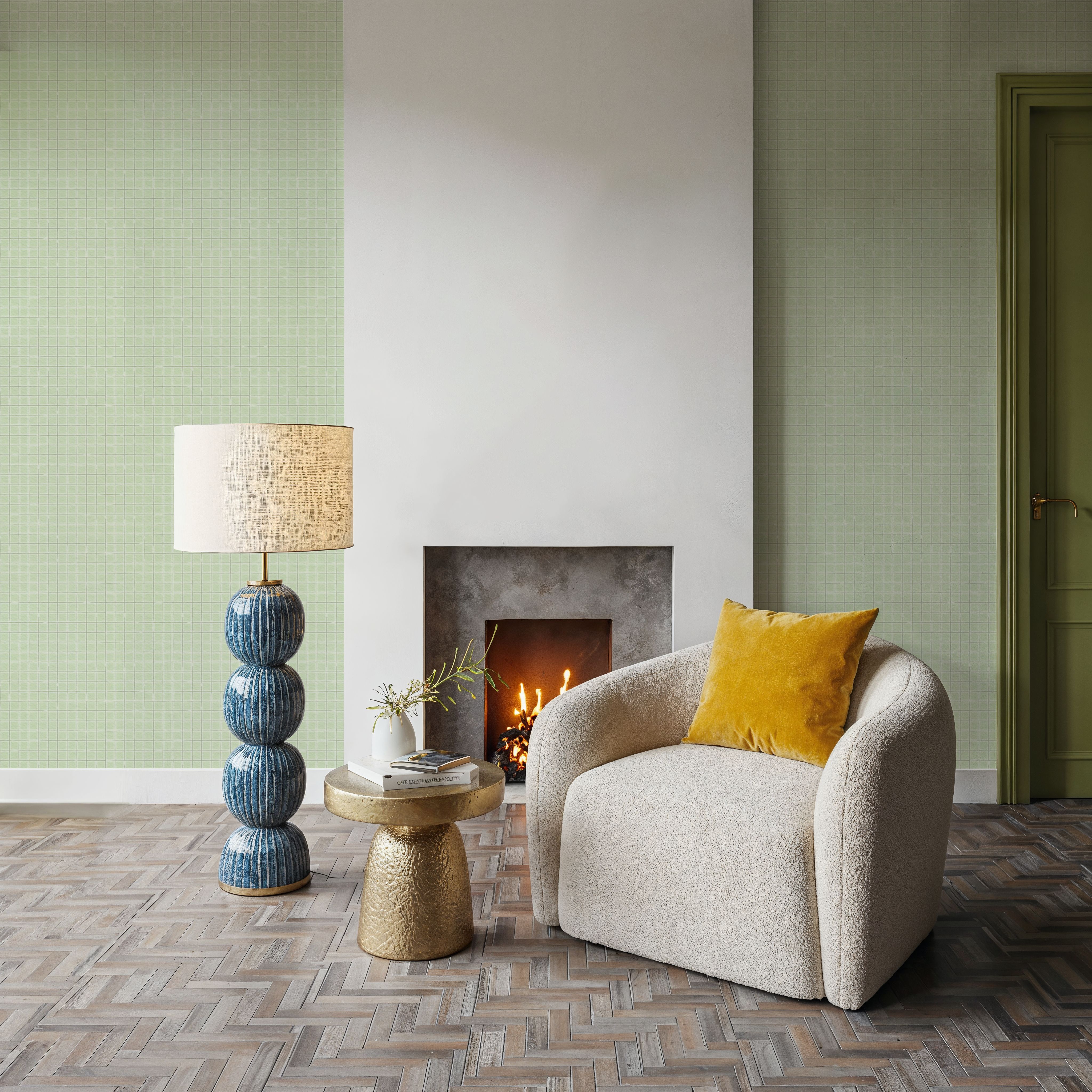 Weathered Checks, Pistachio