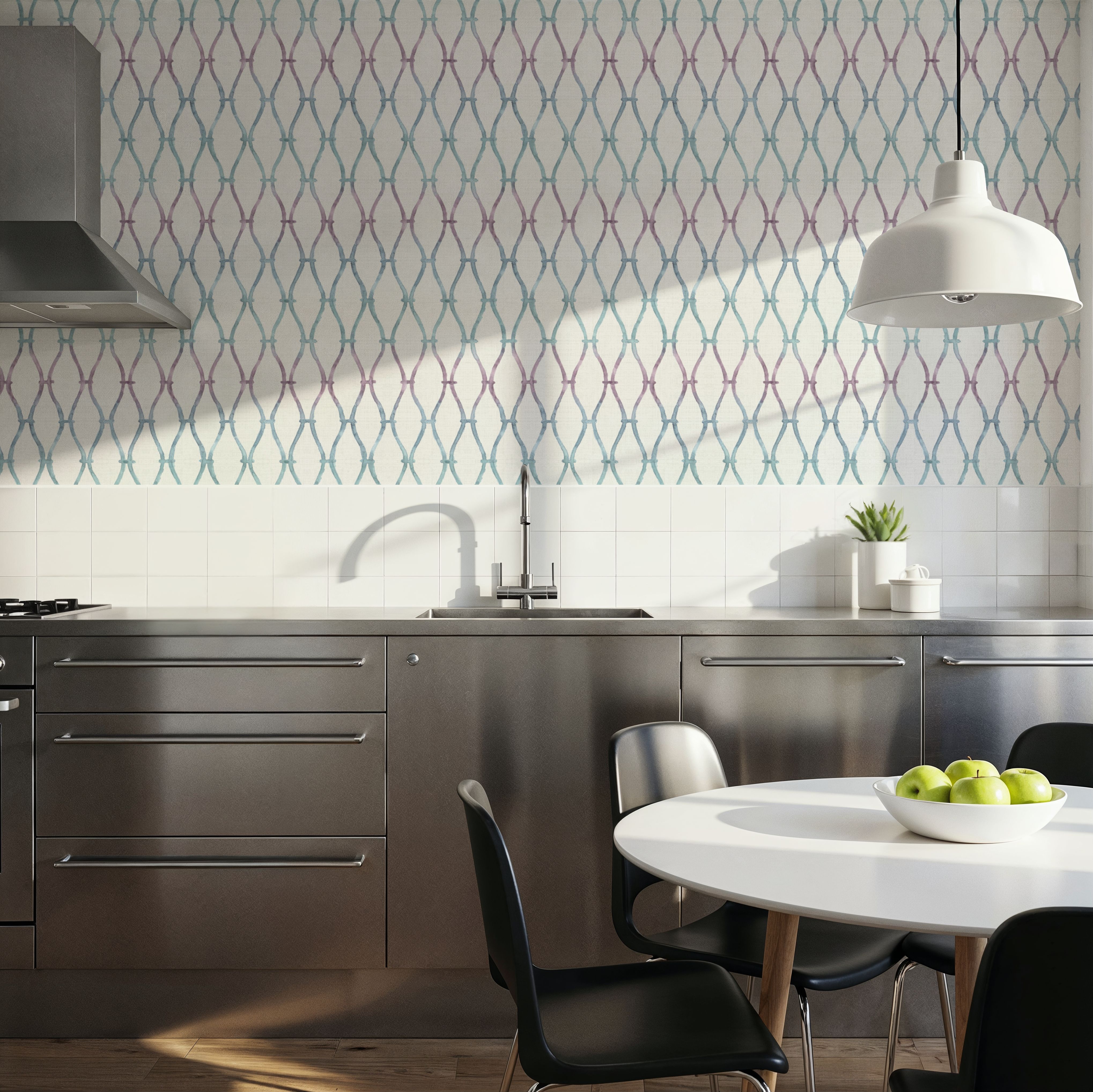 Ocean Waves White, Wallpaper