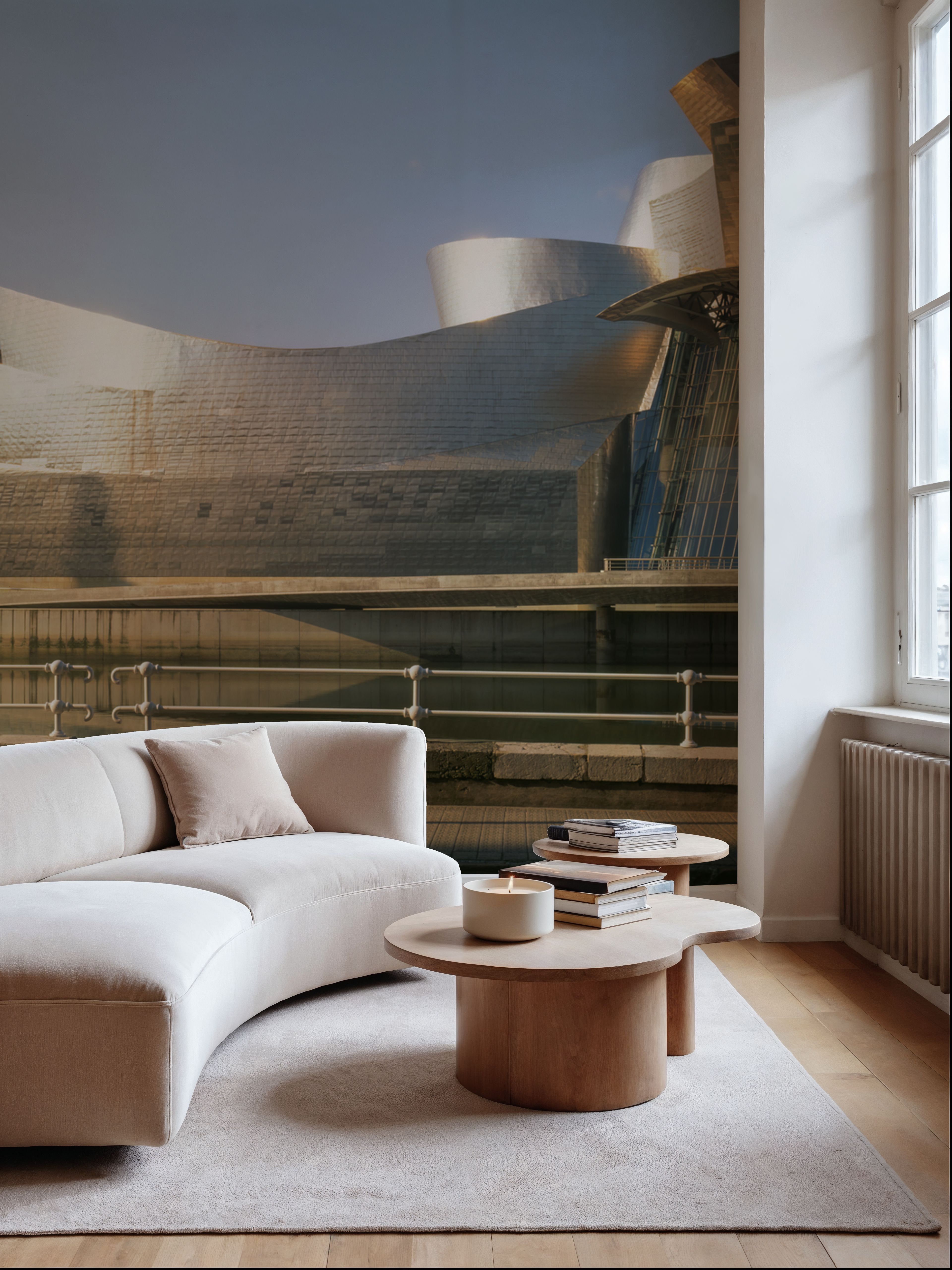 Metallic Riverfront Sculpture