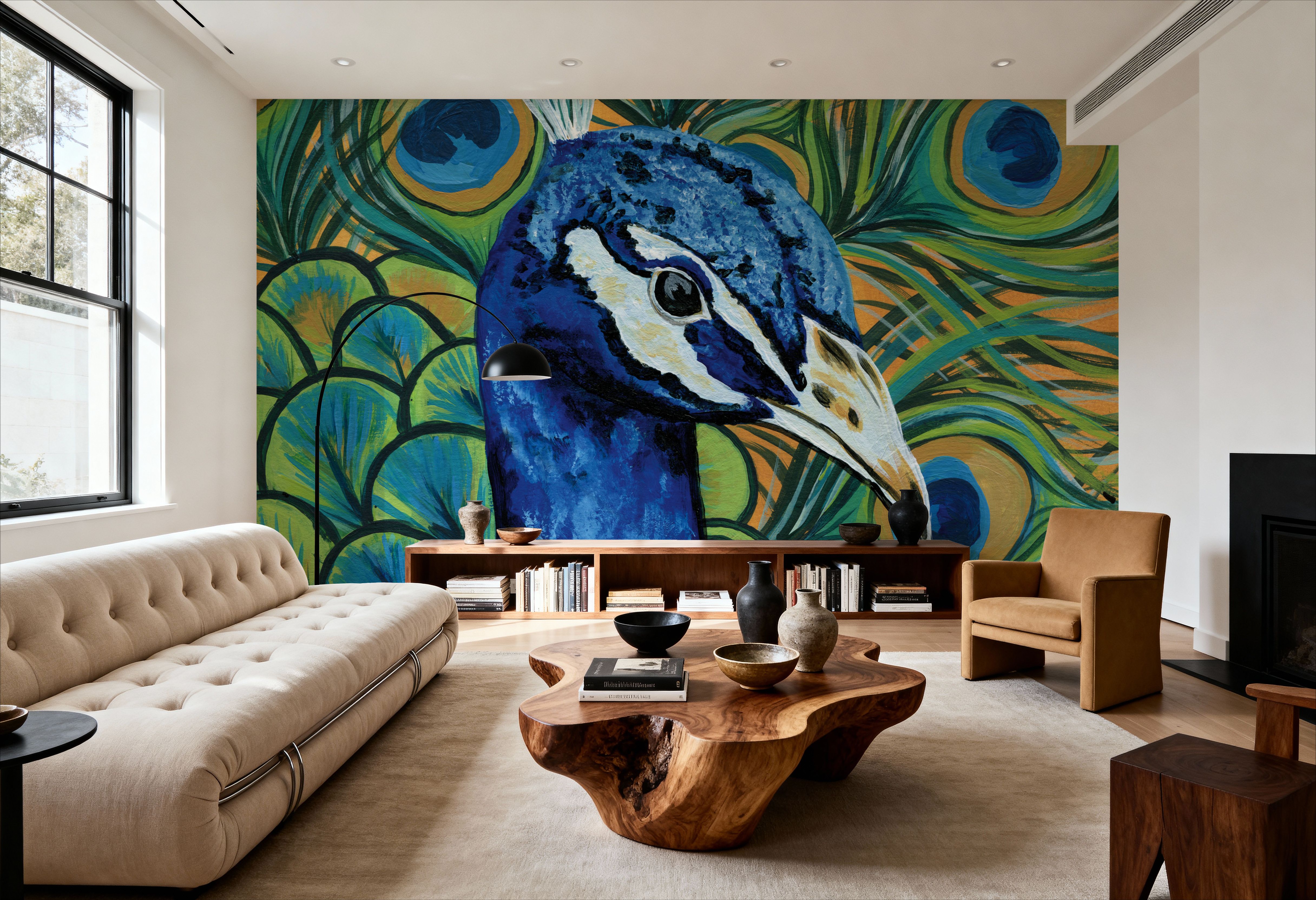 Peacock Profile, Wallpaper