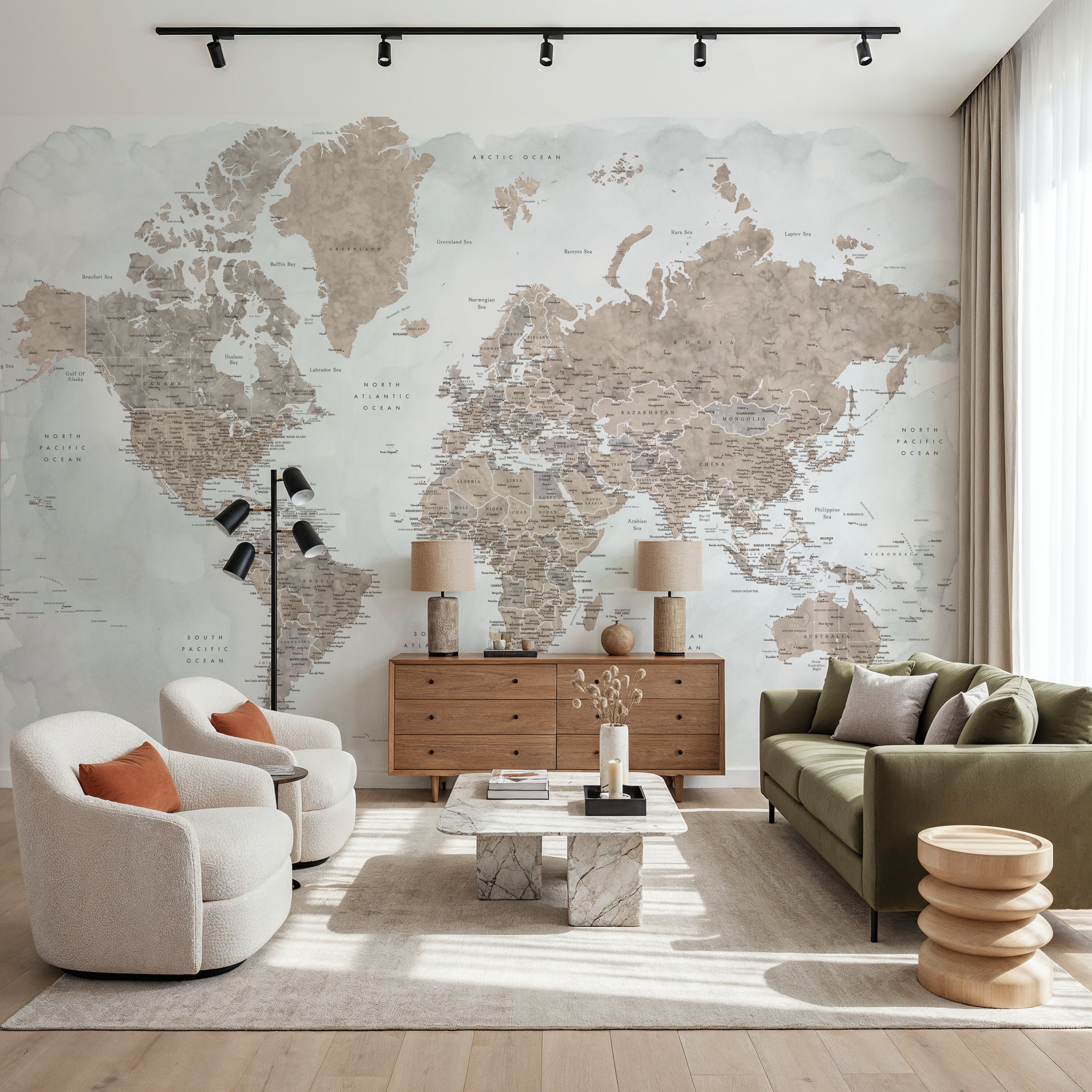 World Map Cities - Calista