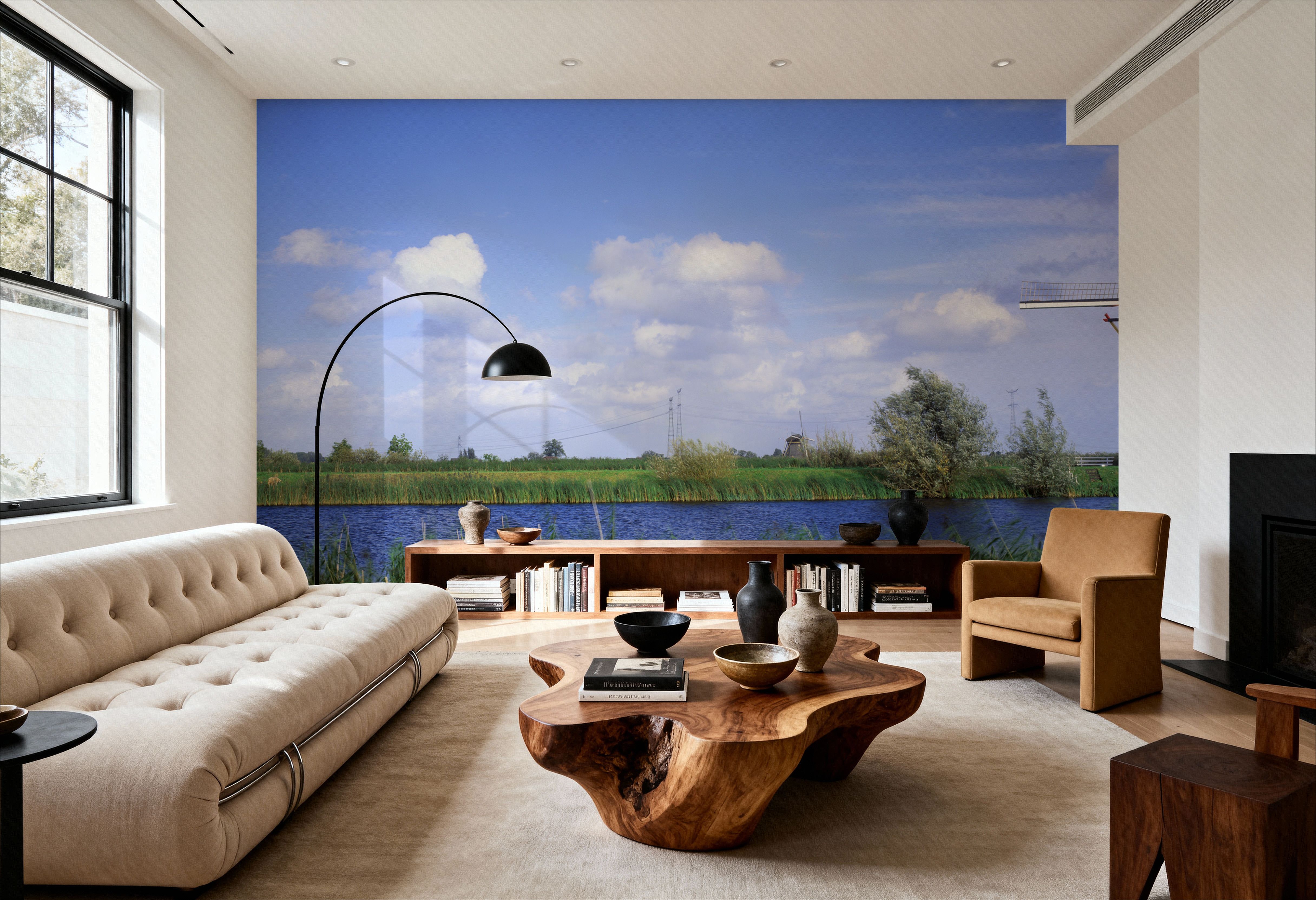 Dutch Riverside Windmill