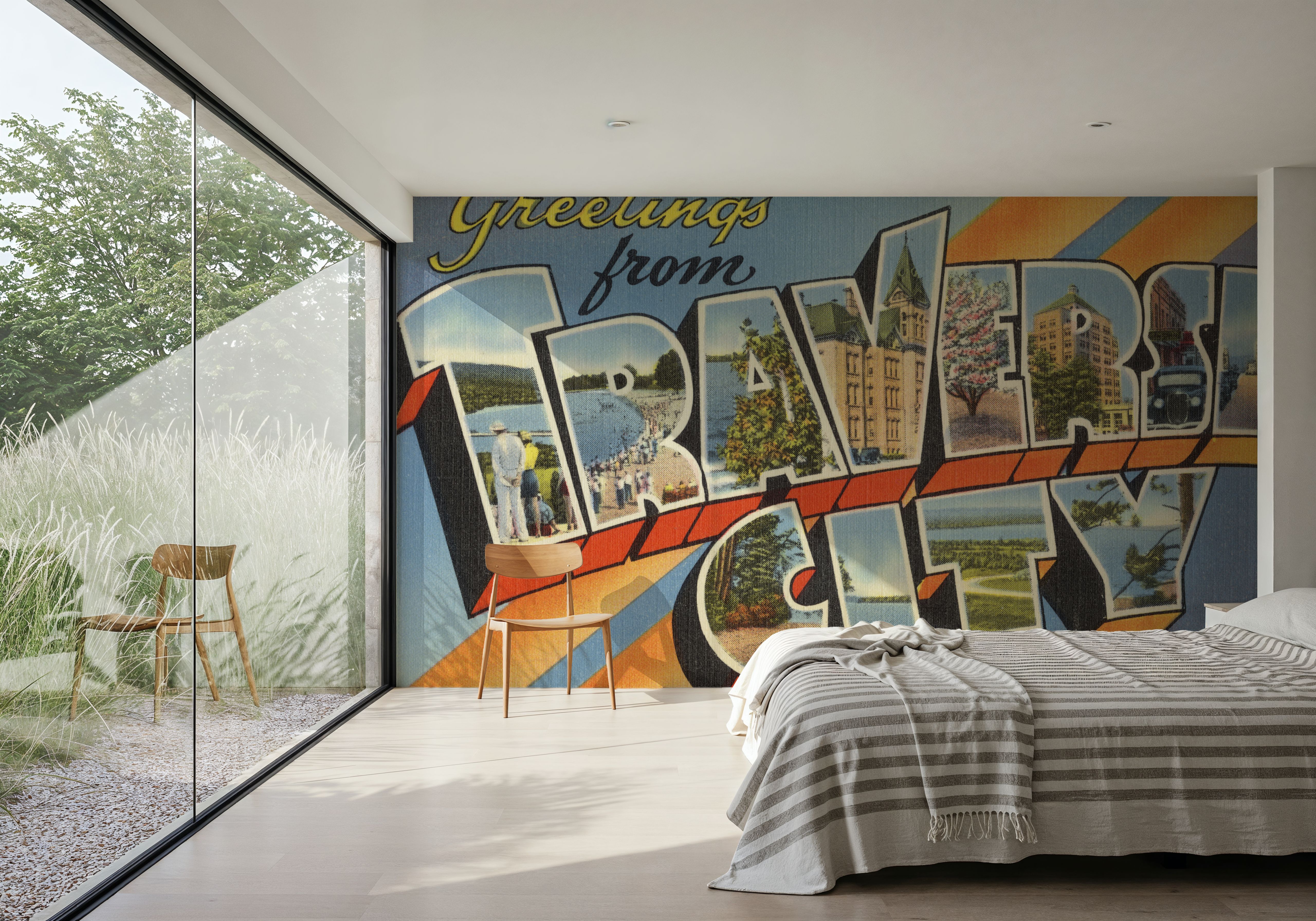 Greetings from Traverse City - Screenprint Postcard