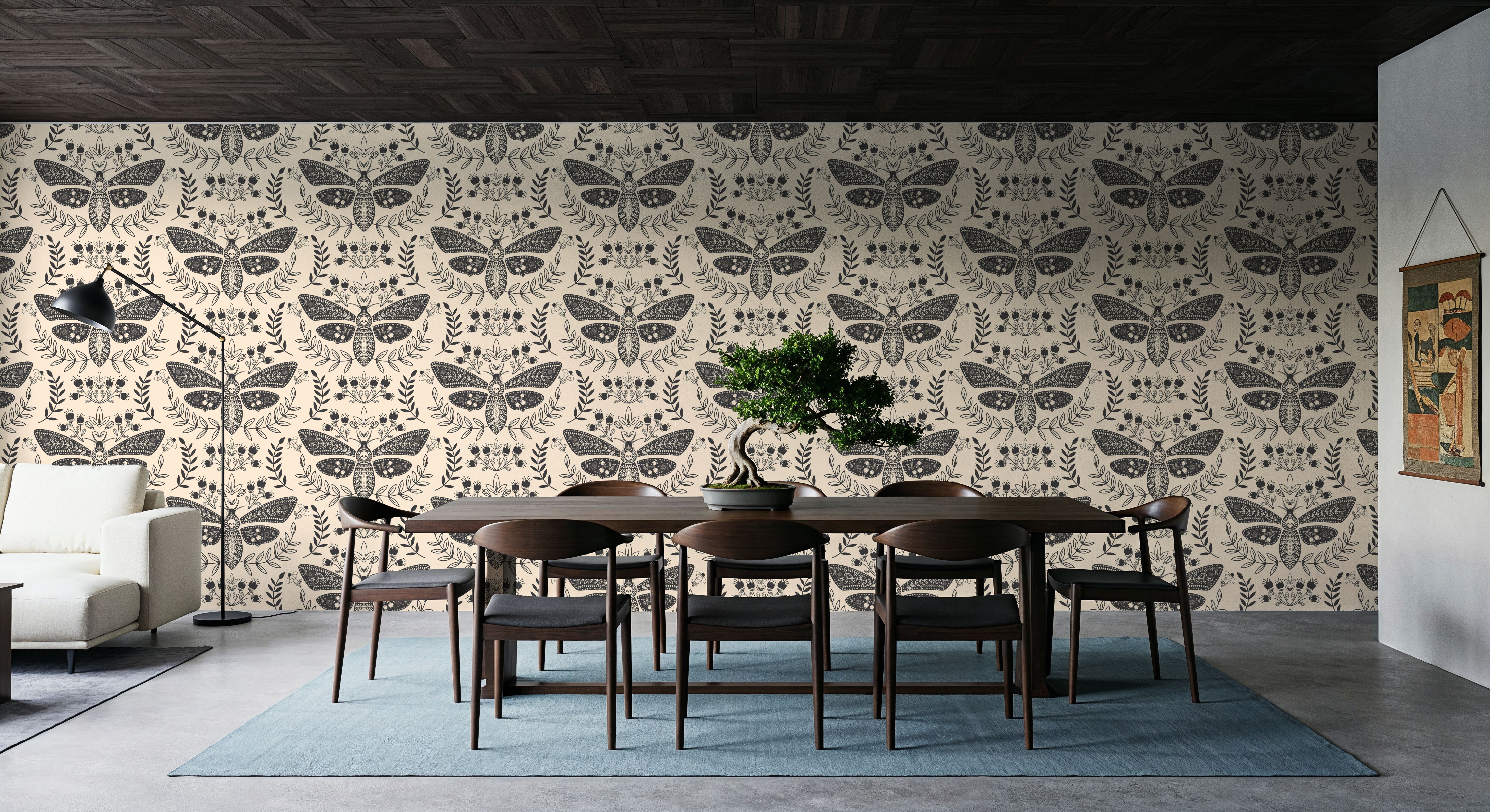 Deaths Head Moth, Grey