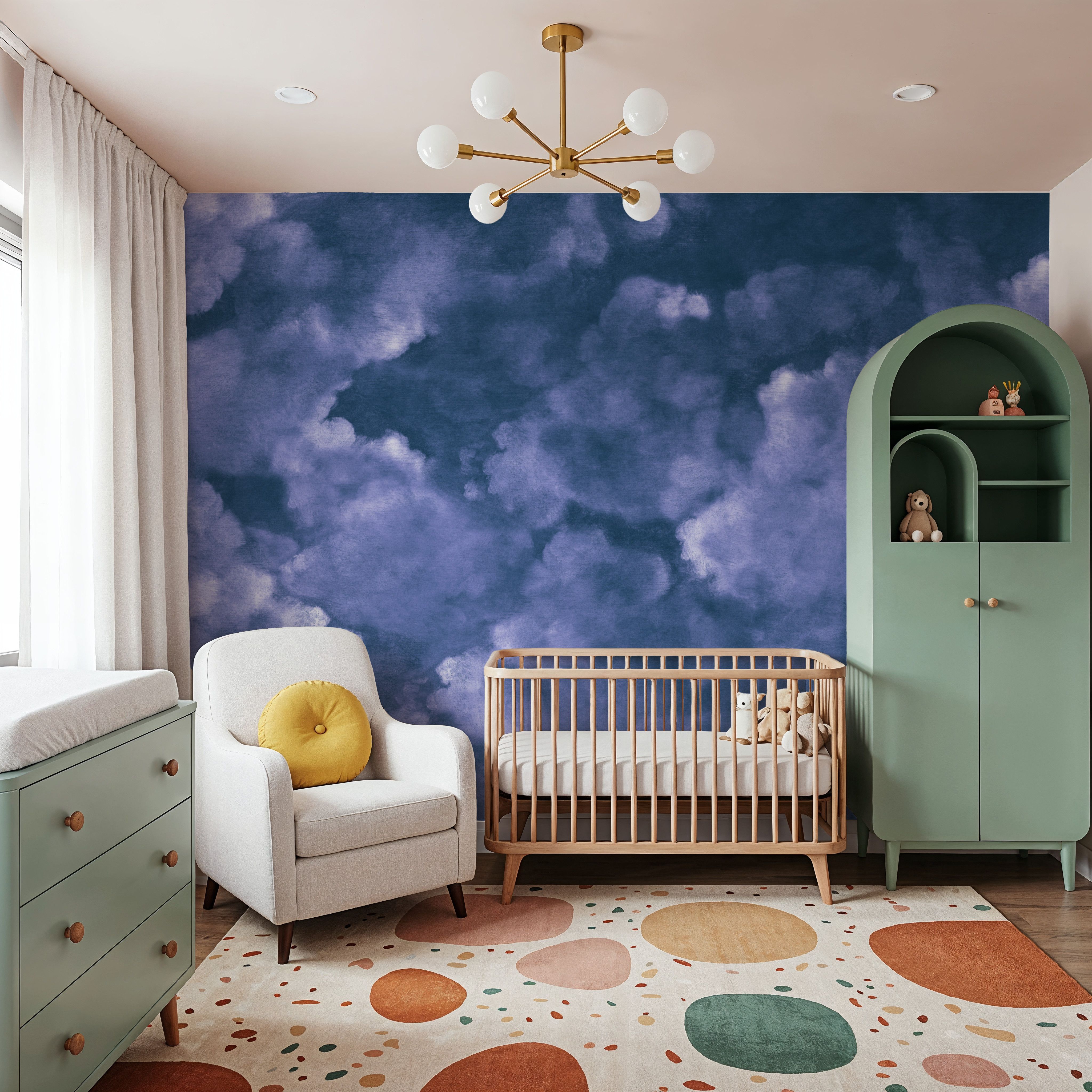 Painted Dreamy Clouds, Purple