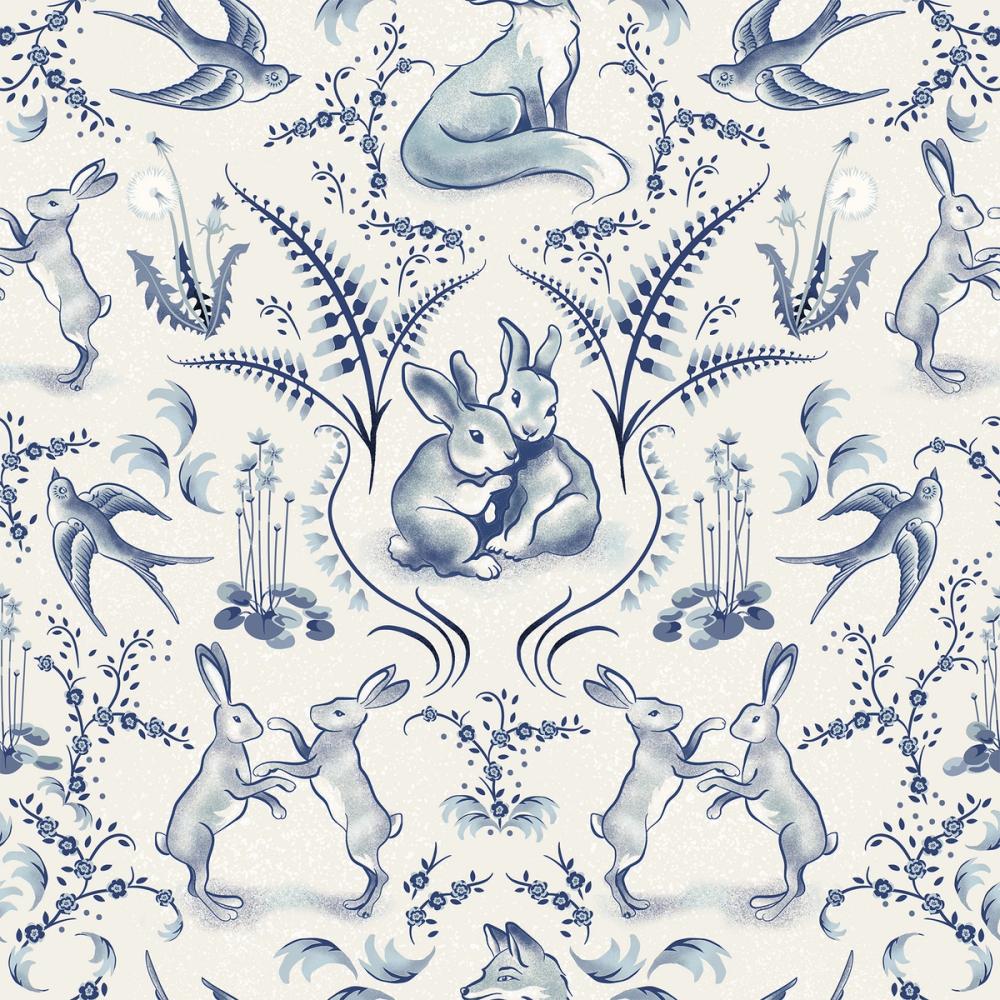 Spring Field Rabbits, Blue