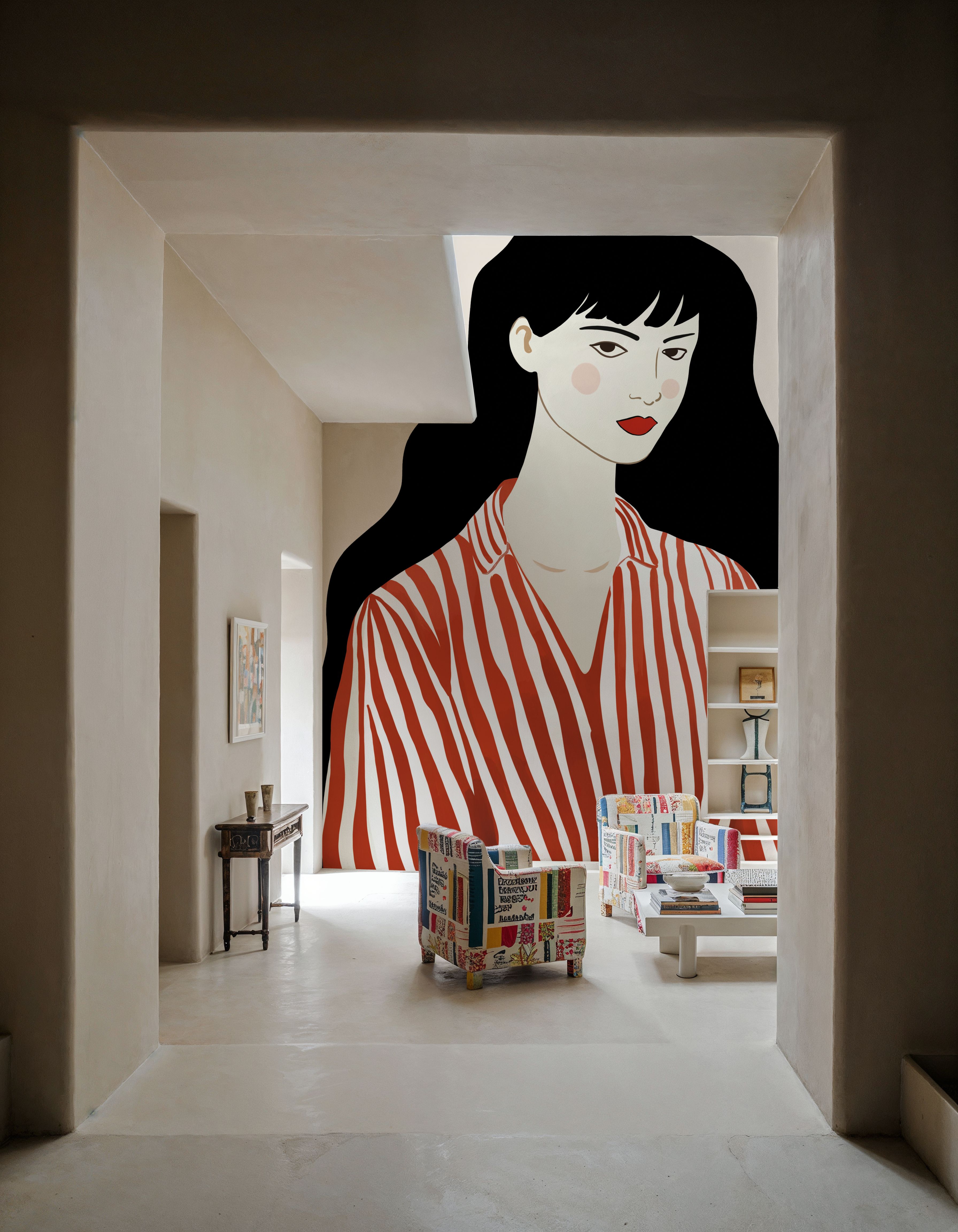 Woman in Striped Blouse I