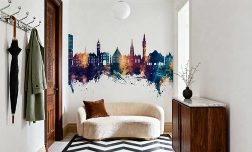 Lille France Skyline Blue & Bronze