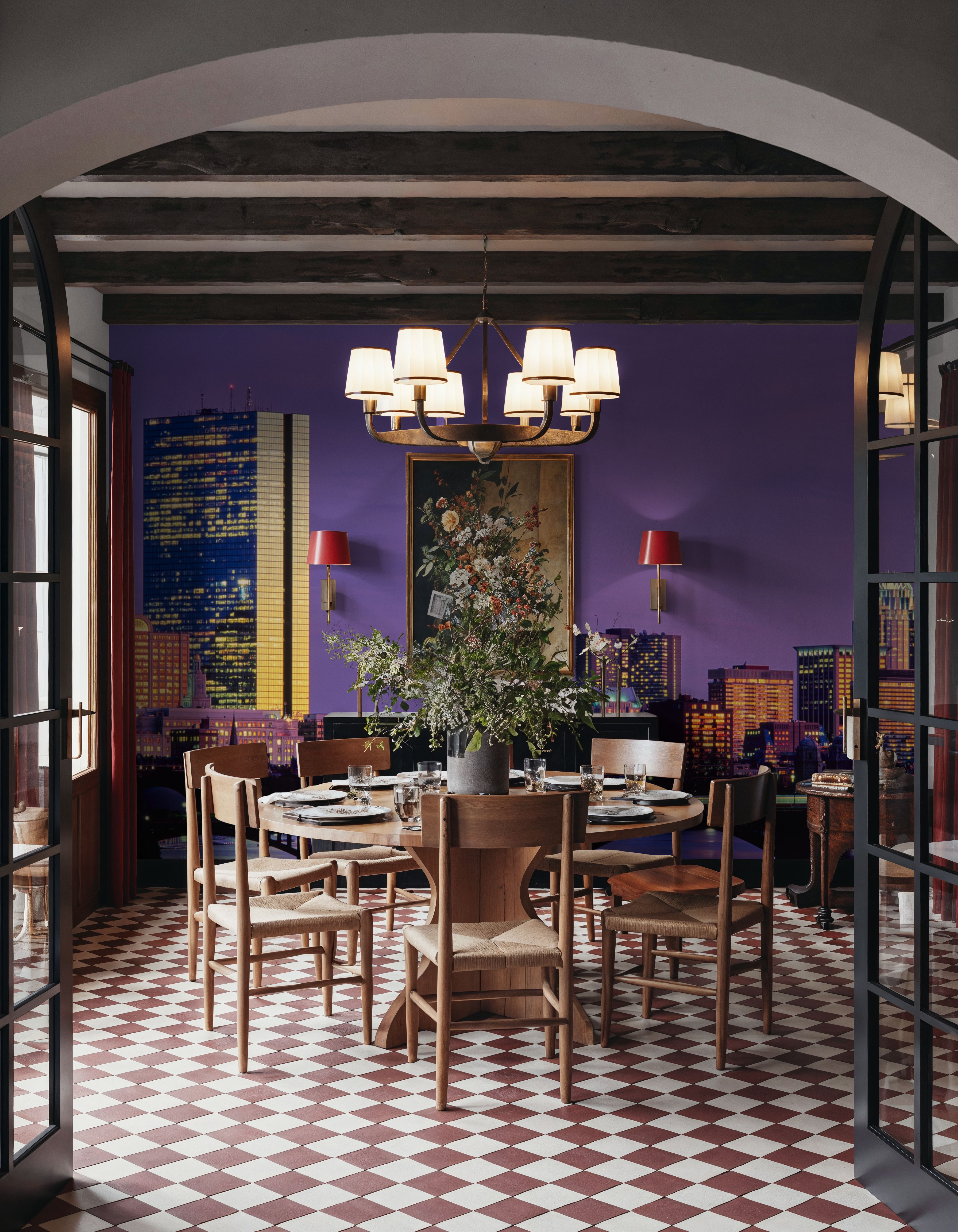 Purple Sunrise Gradient Twilight Metropolis