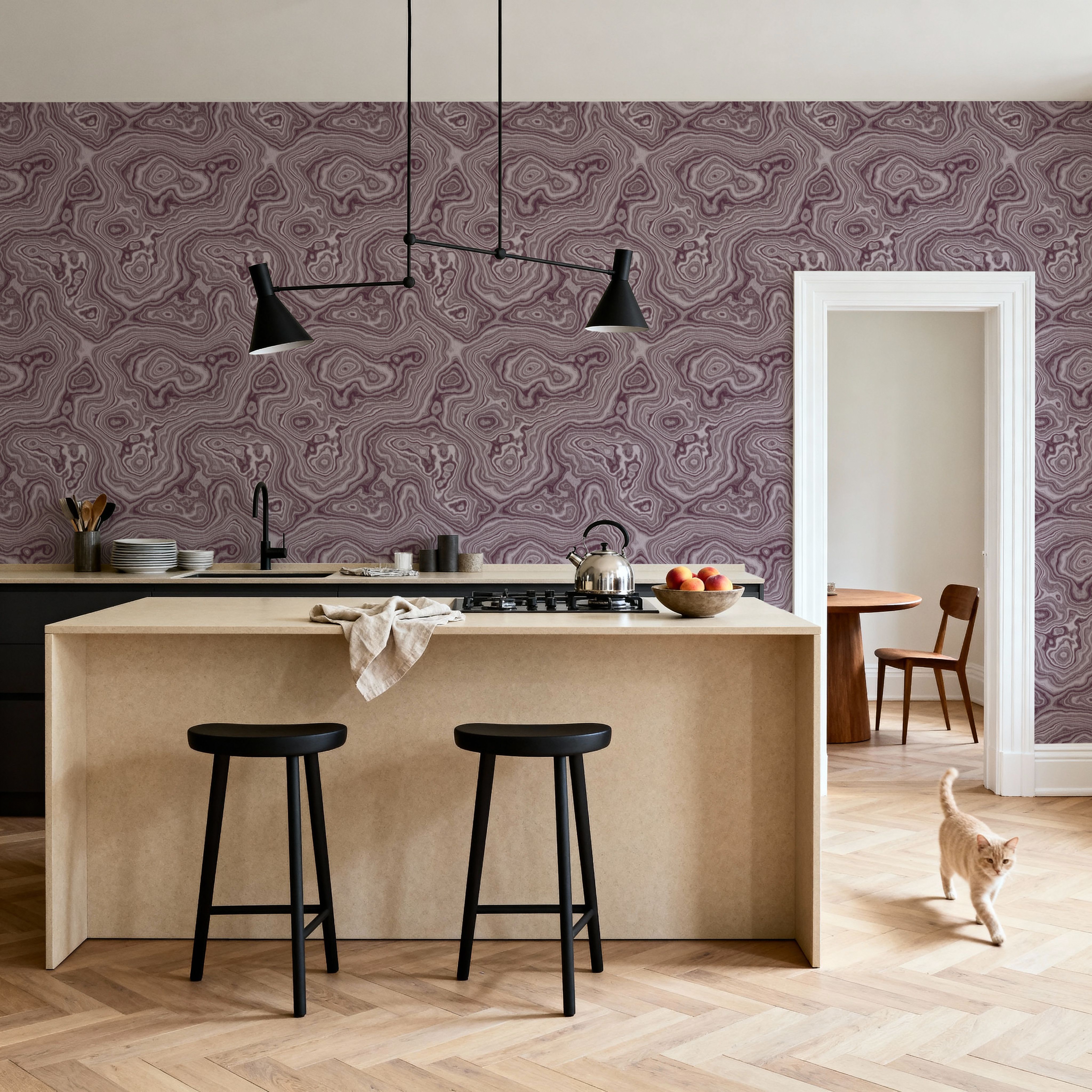 Root Wood, Plum, Wallpaper