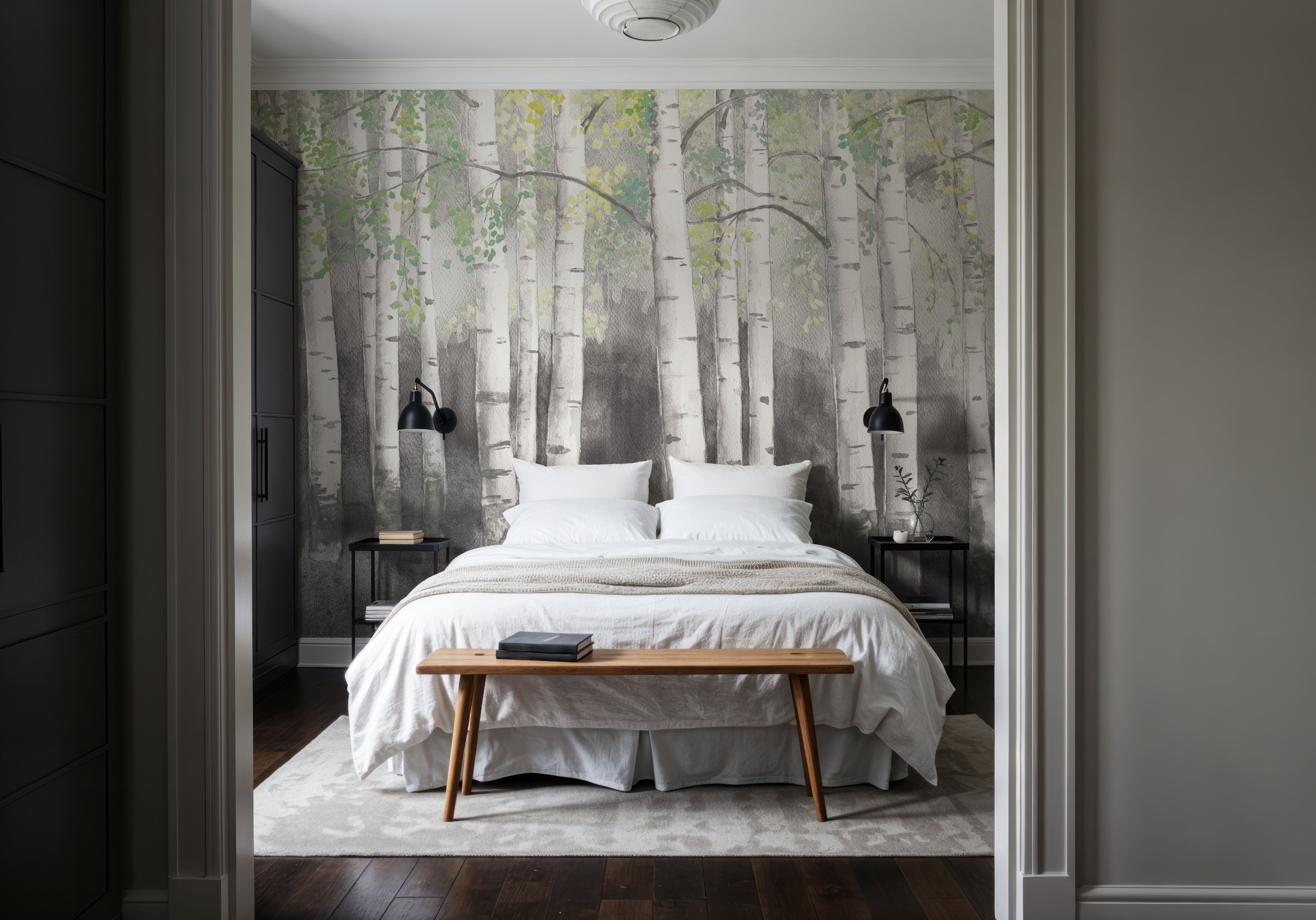 Soft Birches Charcoal