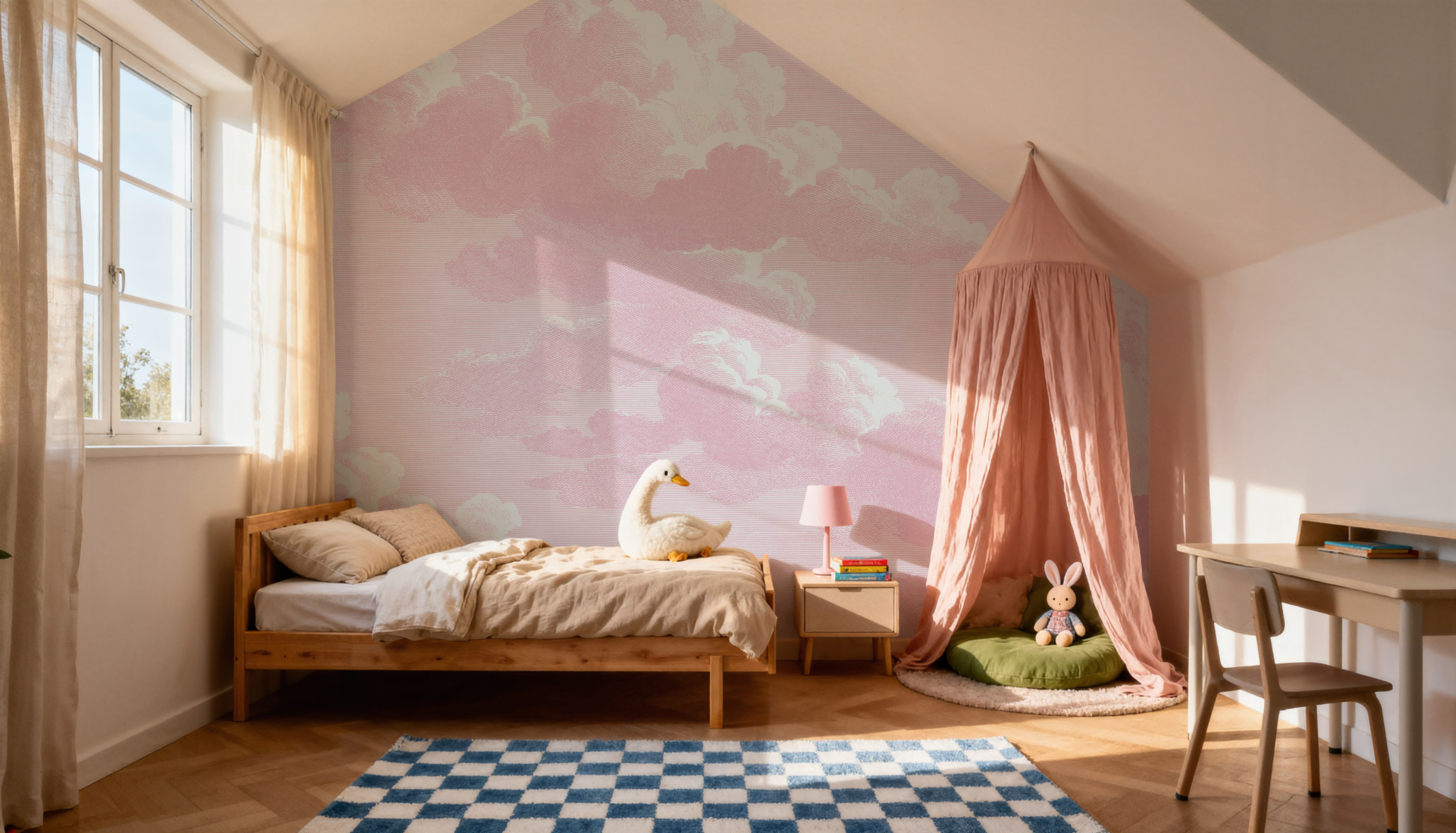 Intaglio Clouds, Blush Pink