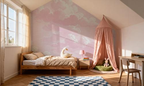 Intaglio Clouds, Blush Pink