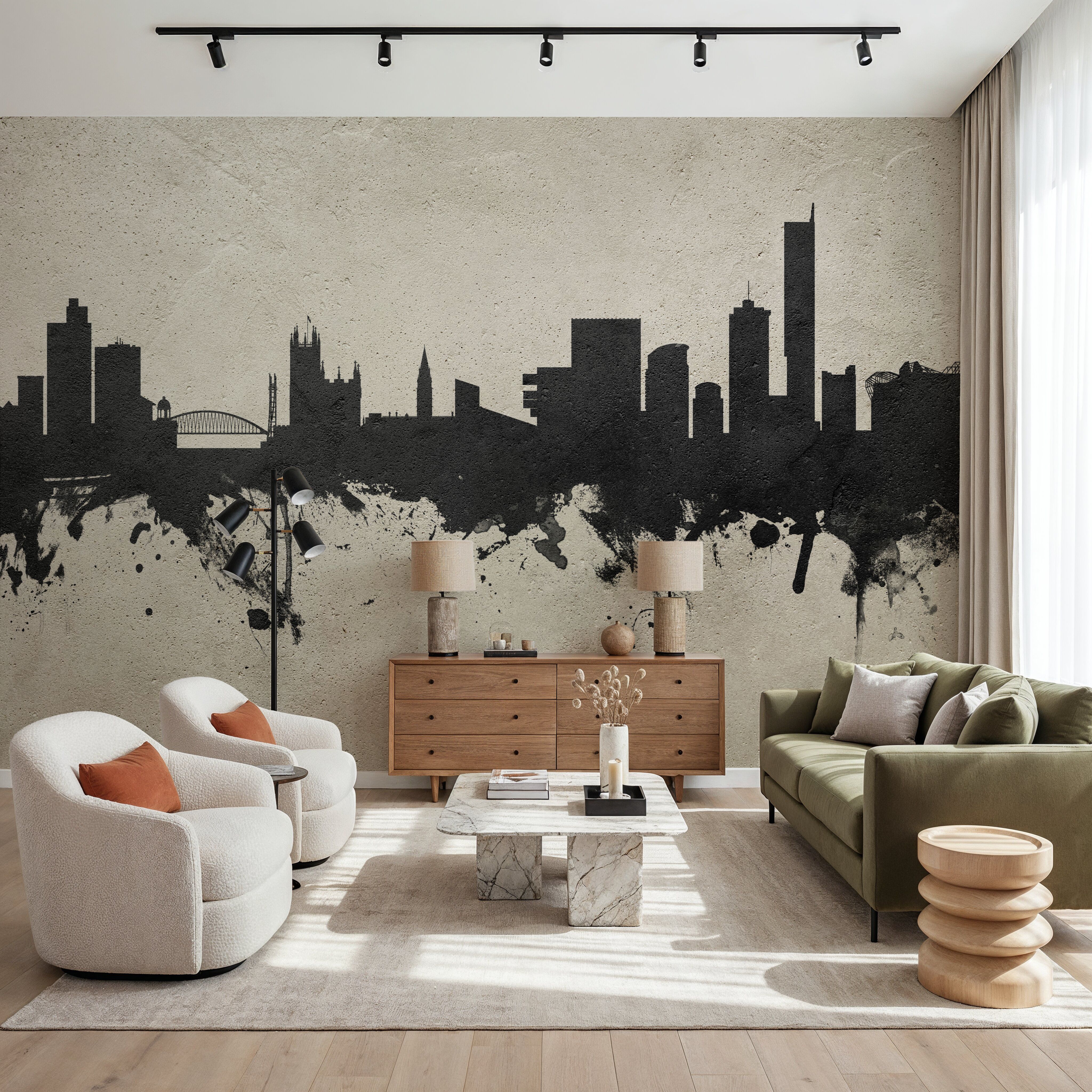 Manchester England Skyline Concrete