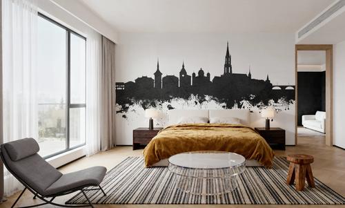 Bern Switzerland Skyline Black & White