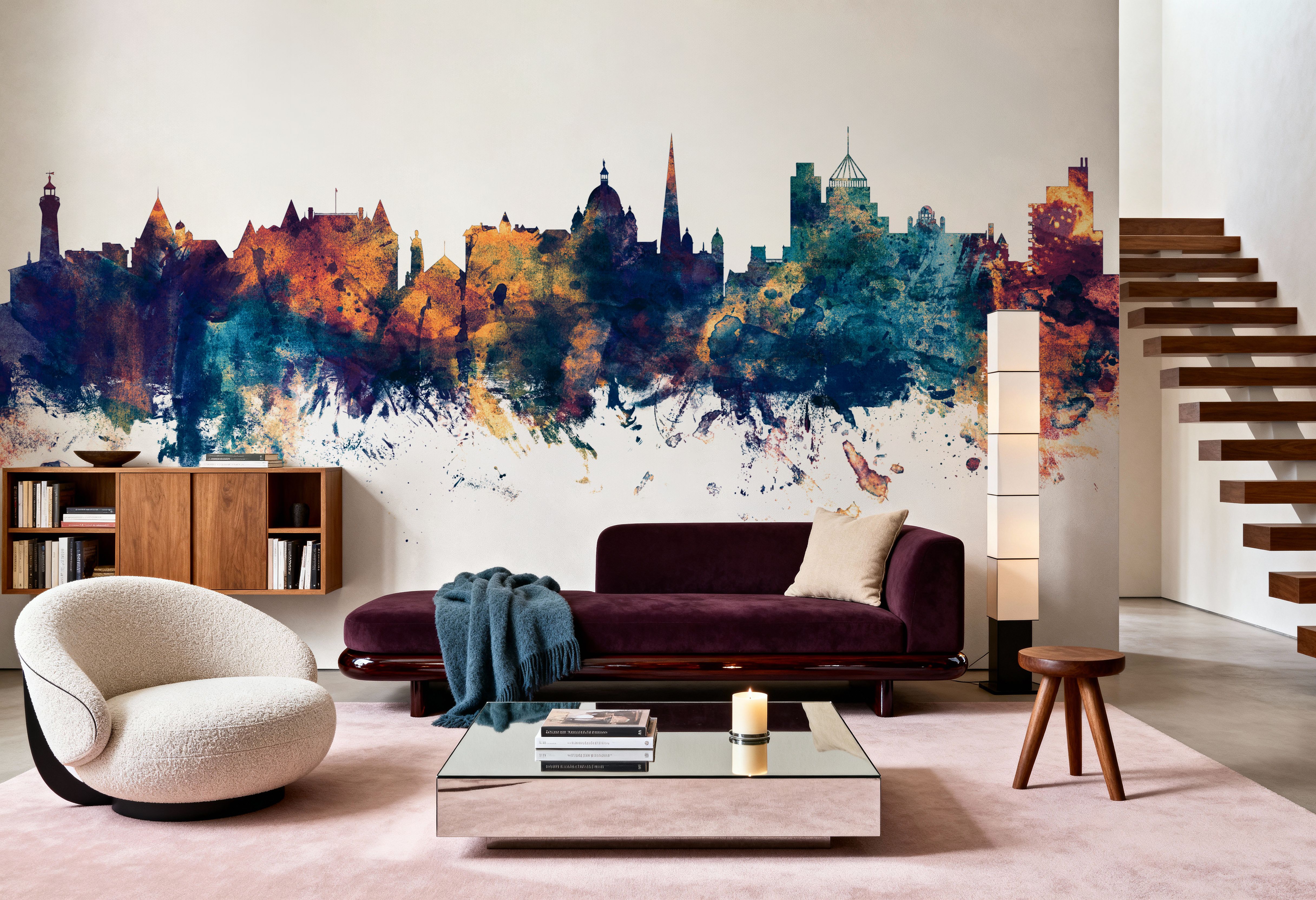 Victoria Canada Skyline Blue & Bronze