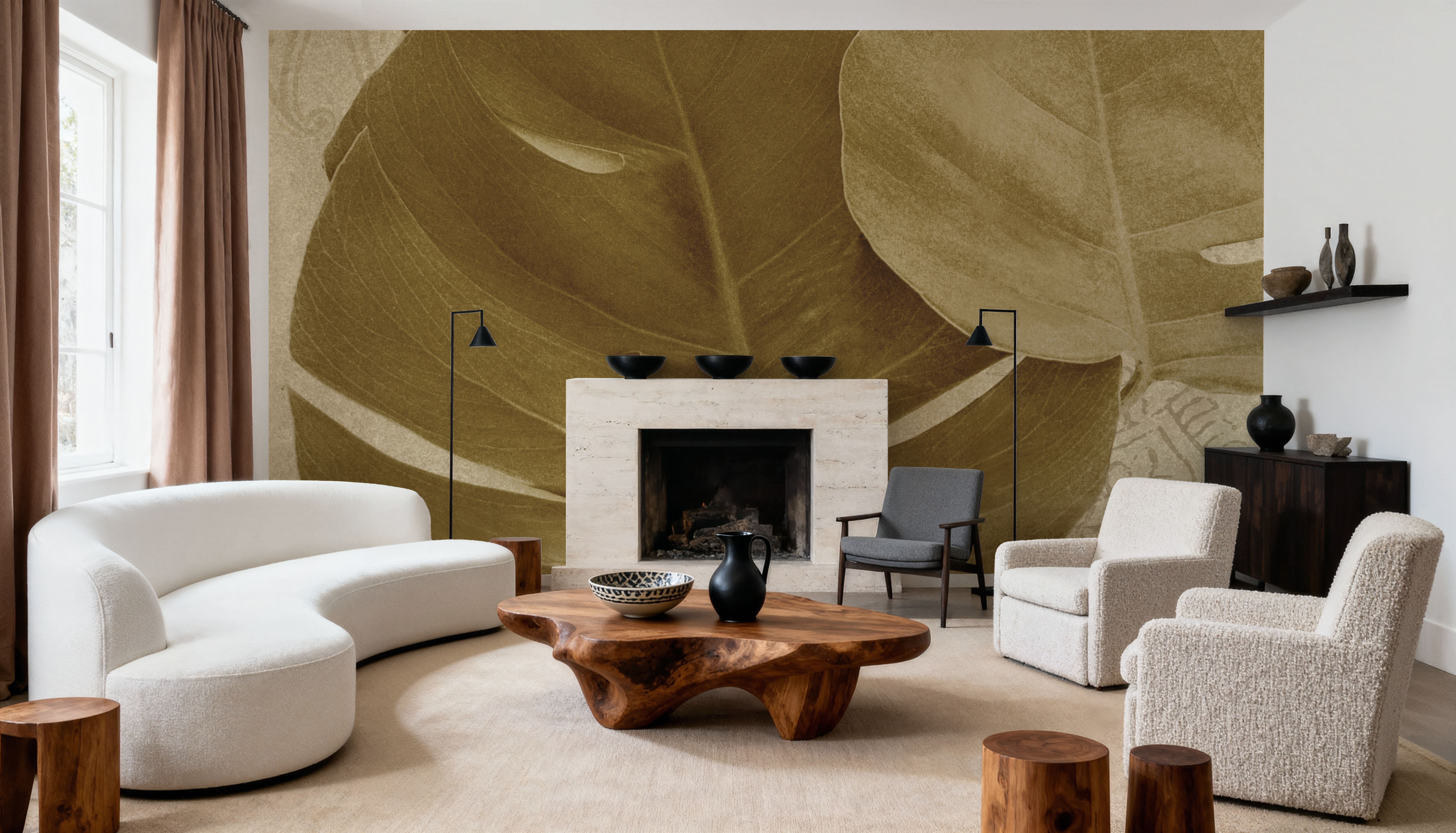 Ornate Monstera Leaf II