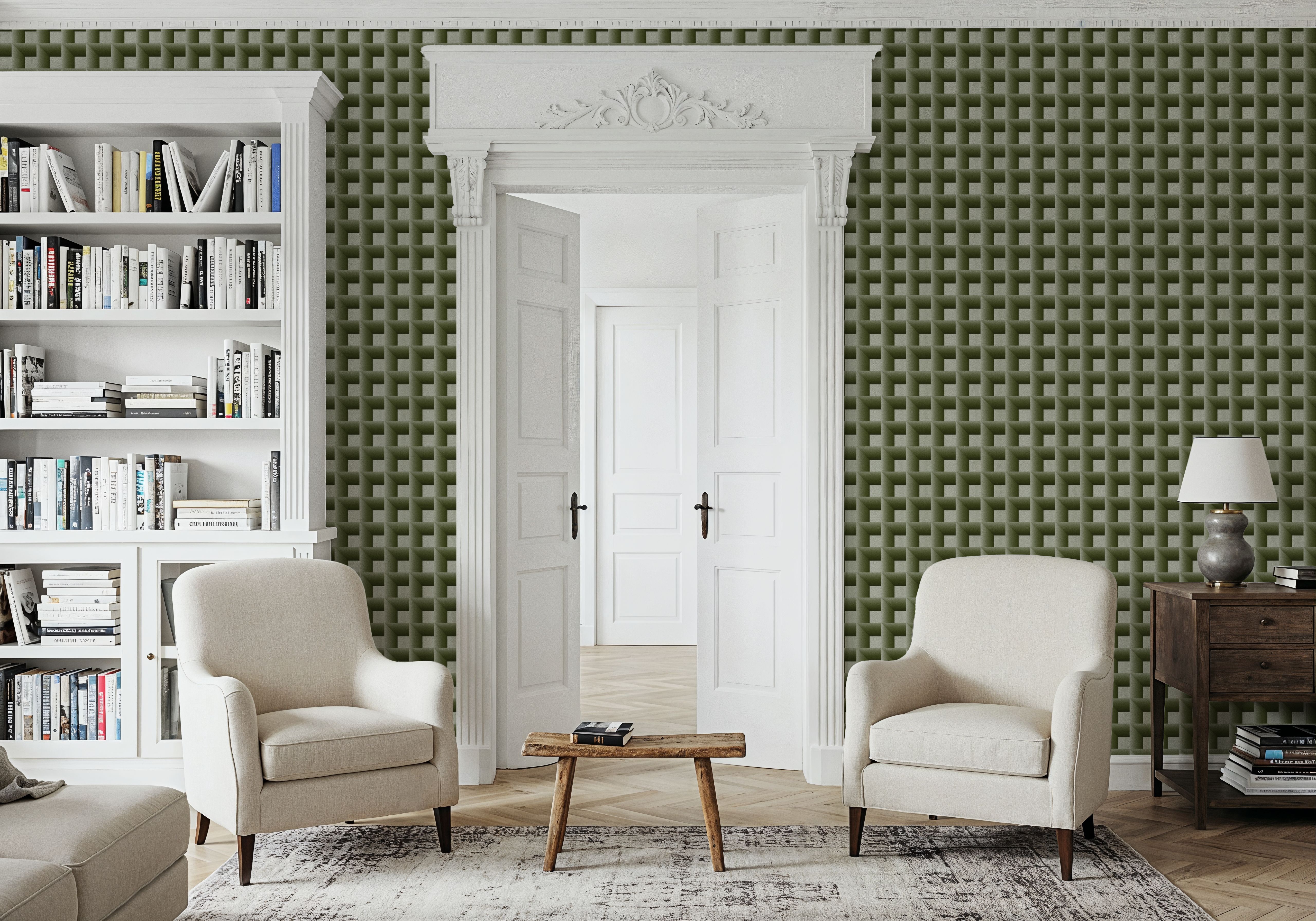 Decorative Cubes, Forest Green