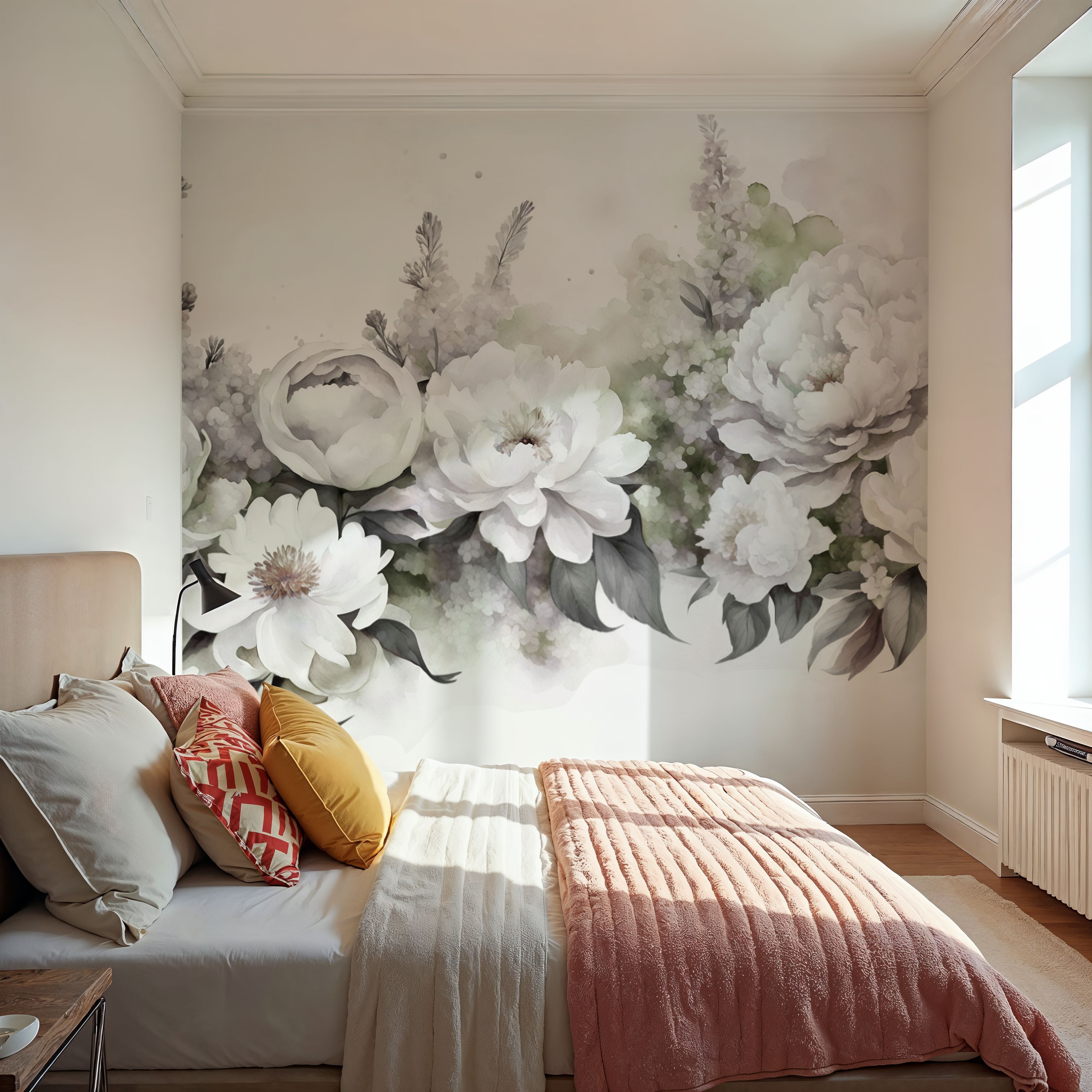 Peony Melody Green and Purple