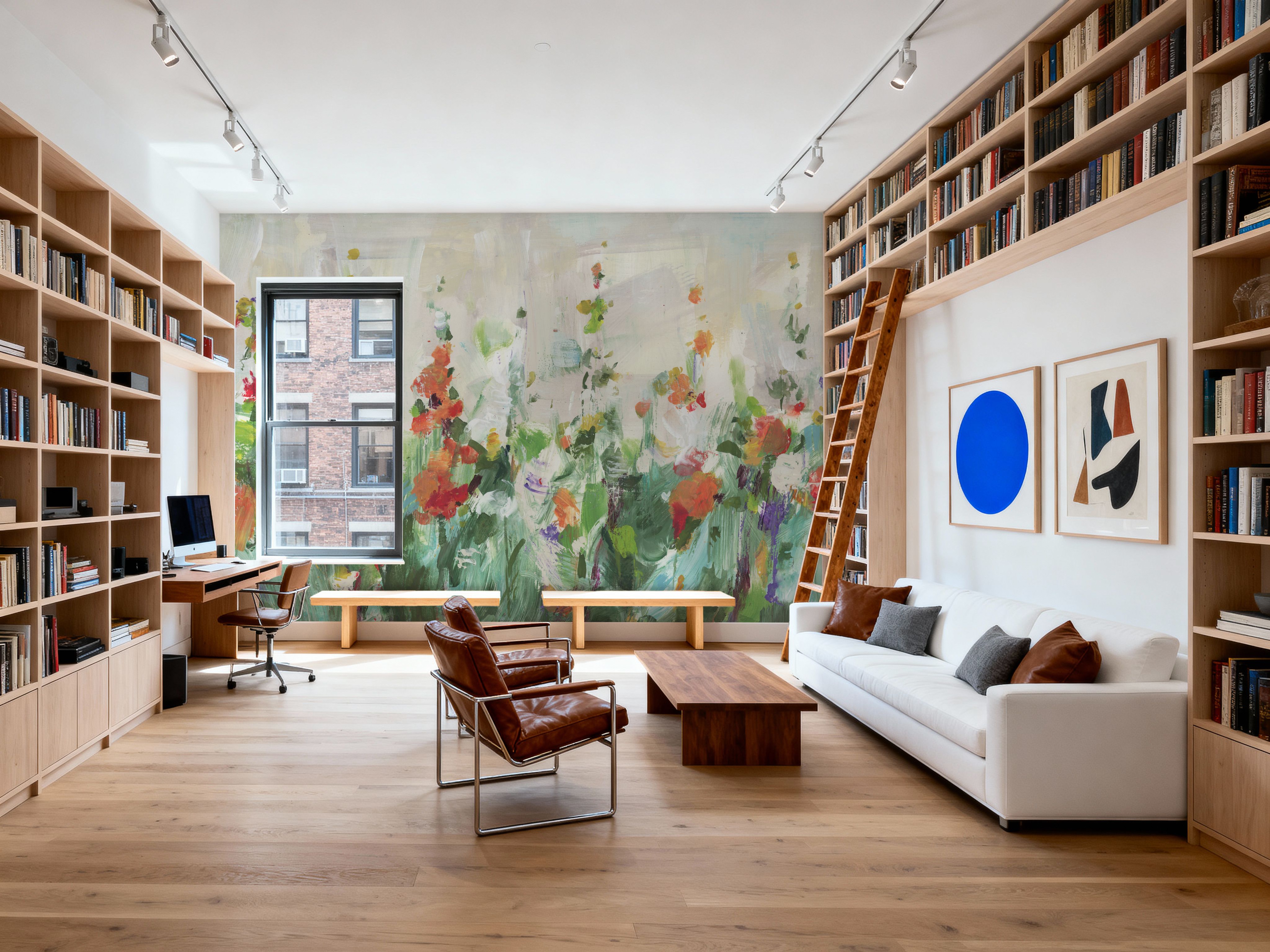 Row of Bright Flowers