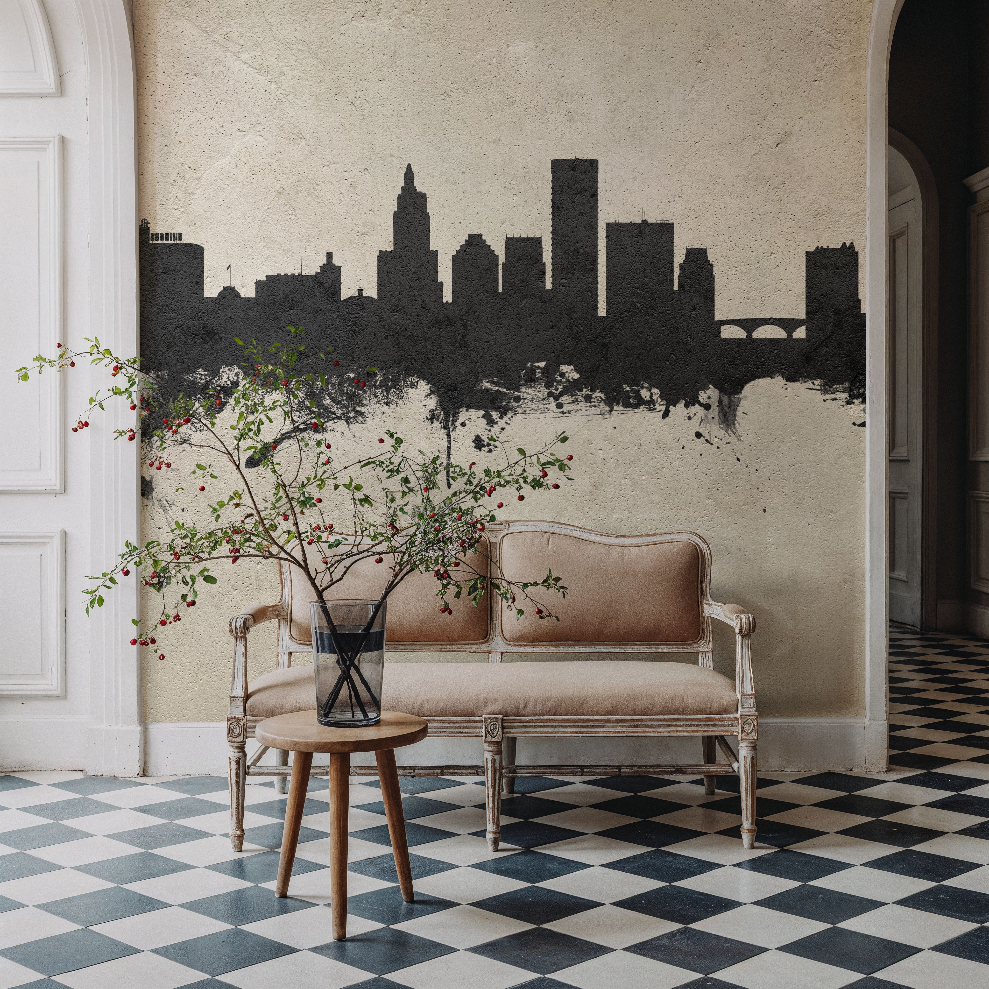 Providence Rhode Island Skyline Concrete