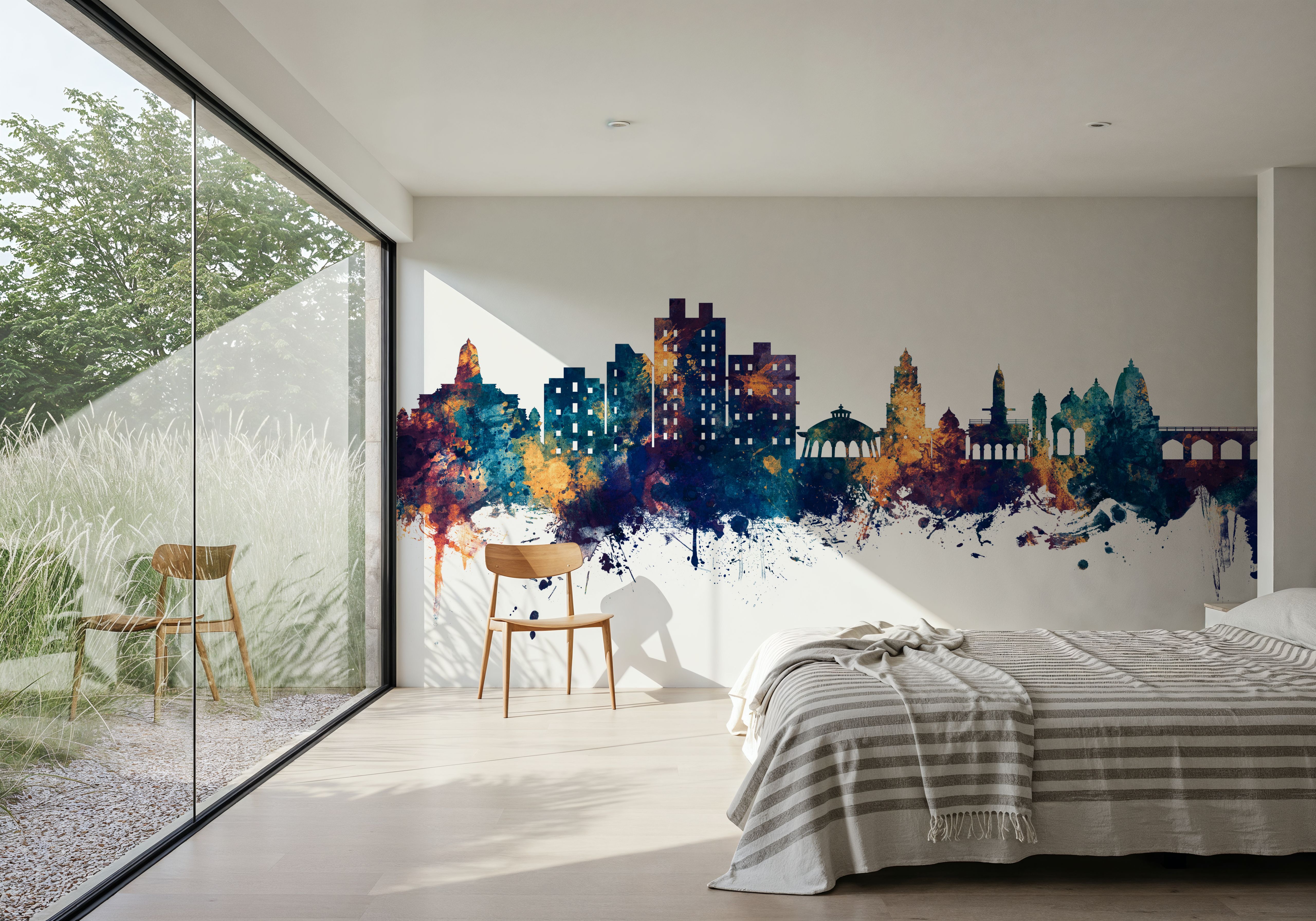 Nashik India Skyline Blue & Bronze